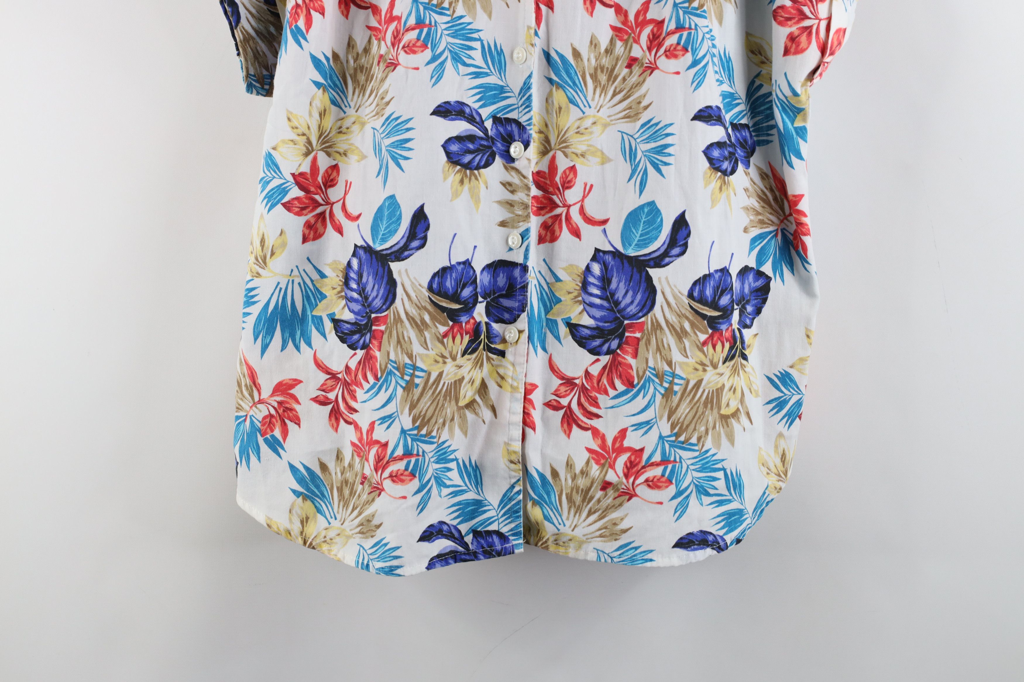 Vintage Vintage 80s 90s Streetwear Cuffed Hawaiian Button Shirt USA Size XL / US 12-14 / IT 48-50 - 3 Thumbnail