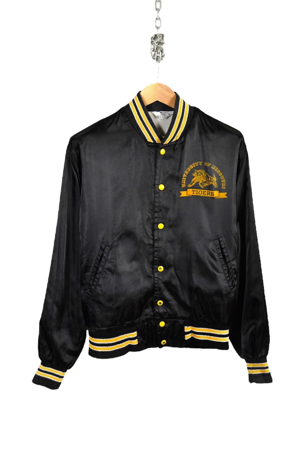 Vintage 80s Vintage Tigers Satin College Nylon Bomber Jacket Size US M / EU 48-50 / 2 - 5 Thumbnail