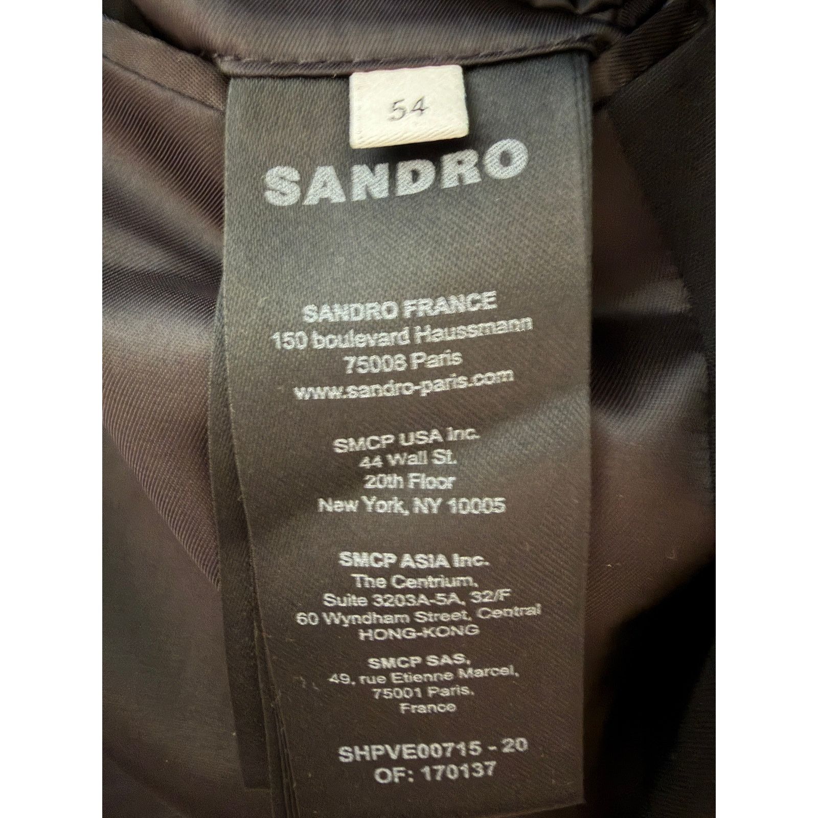 Sandro Sandro NWT Virgin Wool Suit Jacket Size 54R - 4 Thumbnail
