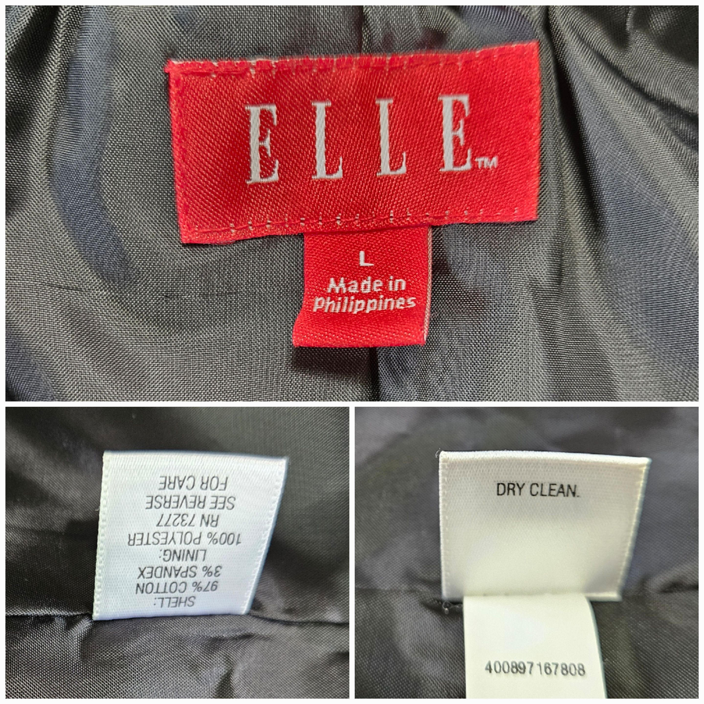 Other Elle Size L Blazer Jacket Black Puff Sleeves Cotton Zipper Size L / US 10 / IT 46 - 9 Thumbnail