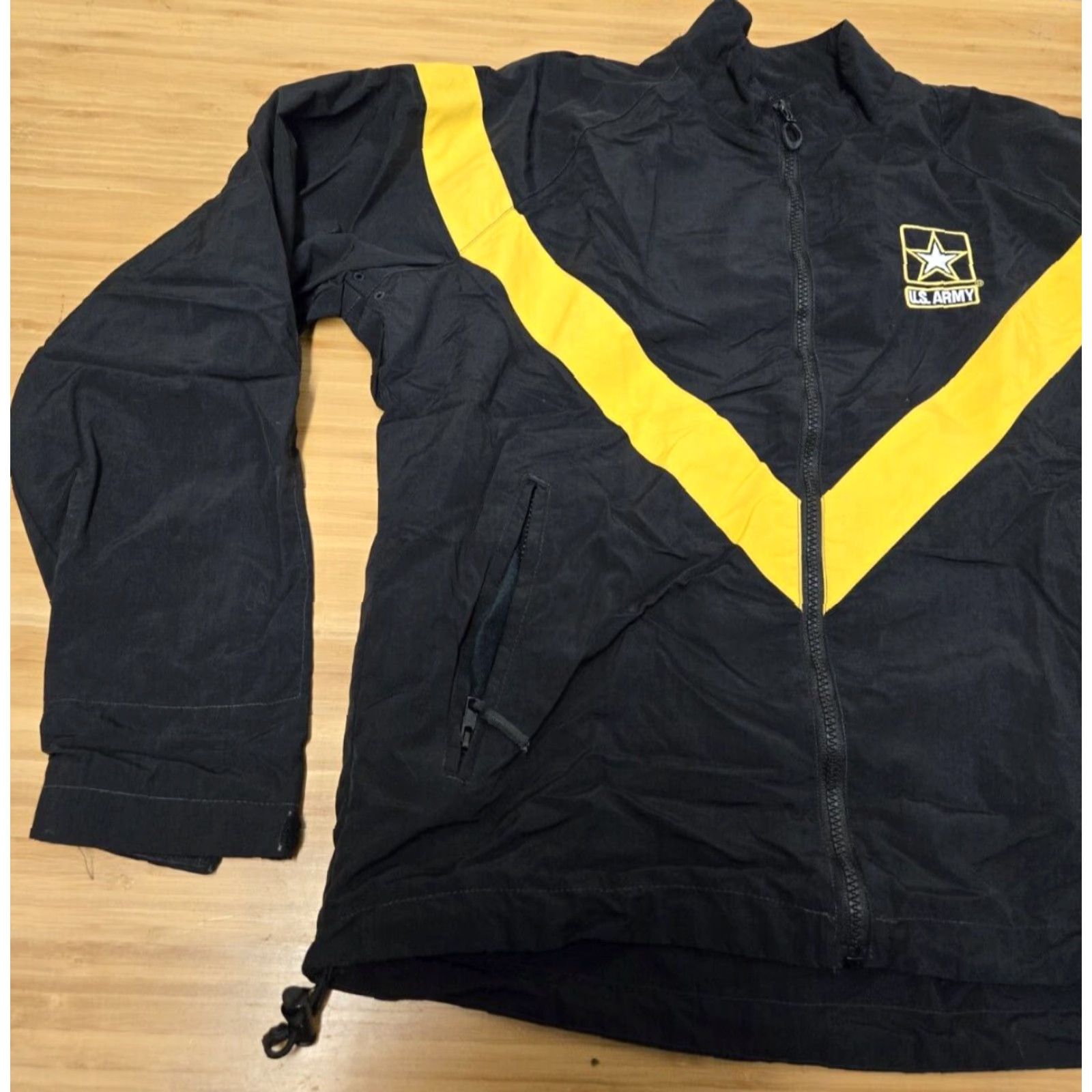 Vintage U.S. Army Black Yellow Full Zip Windbreaker Jacket Men Size Small Size US S / EU 44-46 / 1 - 3 Thumbnail