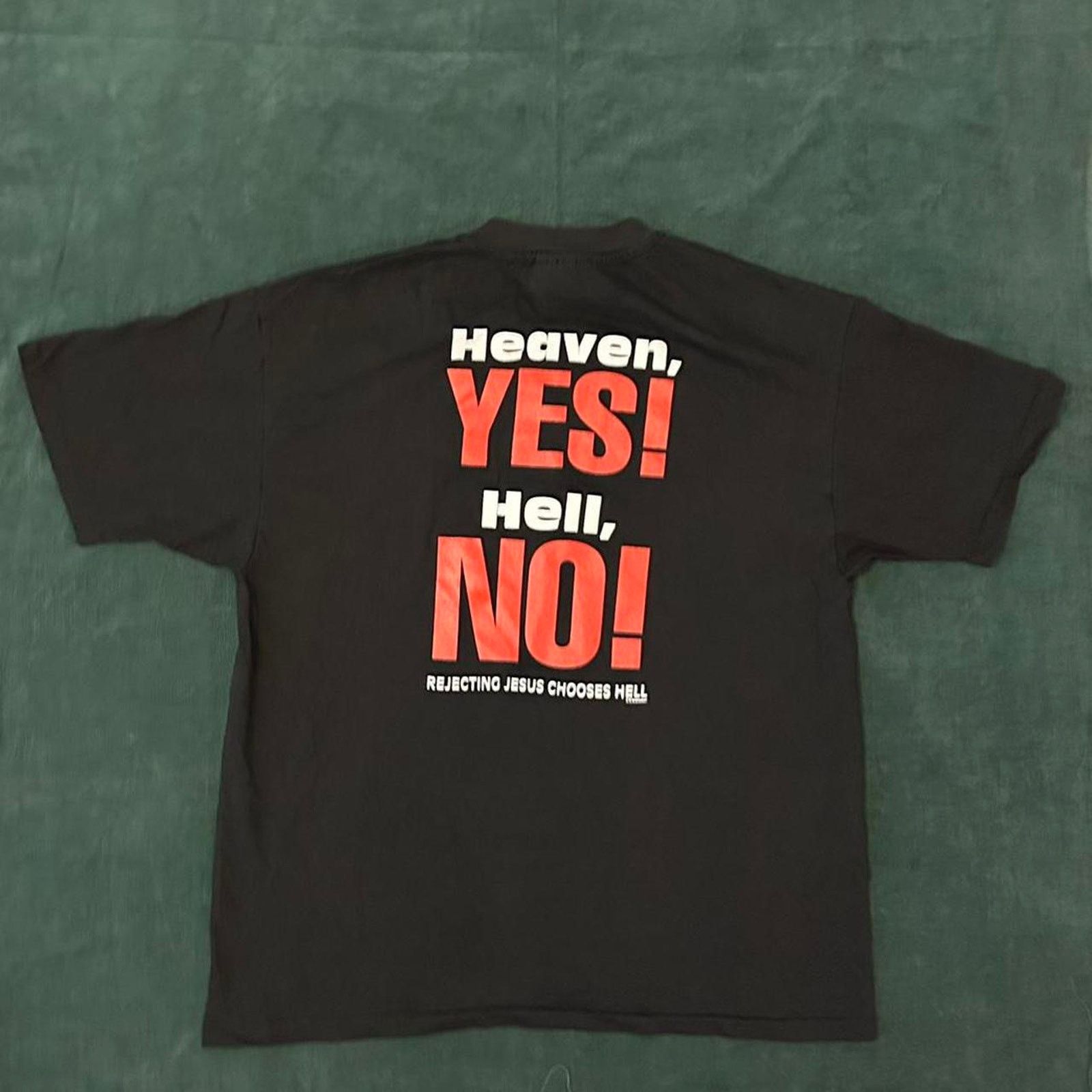 Hanes Rare 1990s hell or heaven tee Size US XL / EU 56 / 4 - 4 Thumbnail