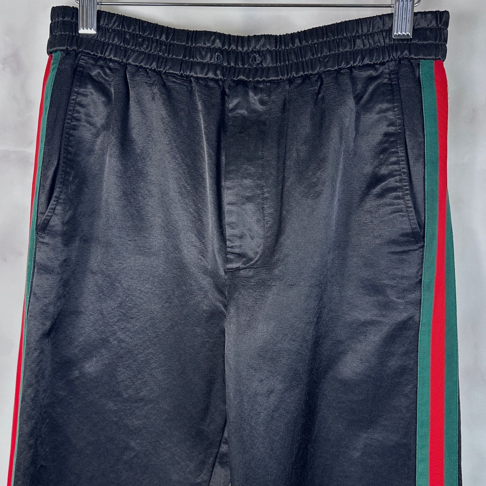 Gucci Black Web Tech Jersey Pants Size US 30 / EU 46 - 2 Thumbnail