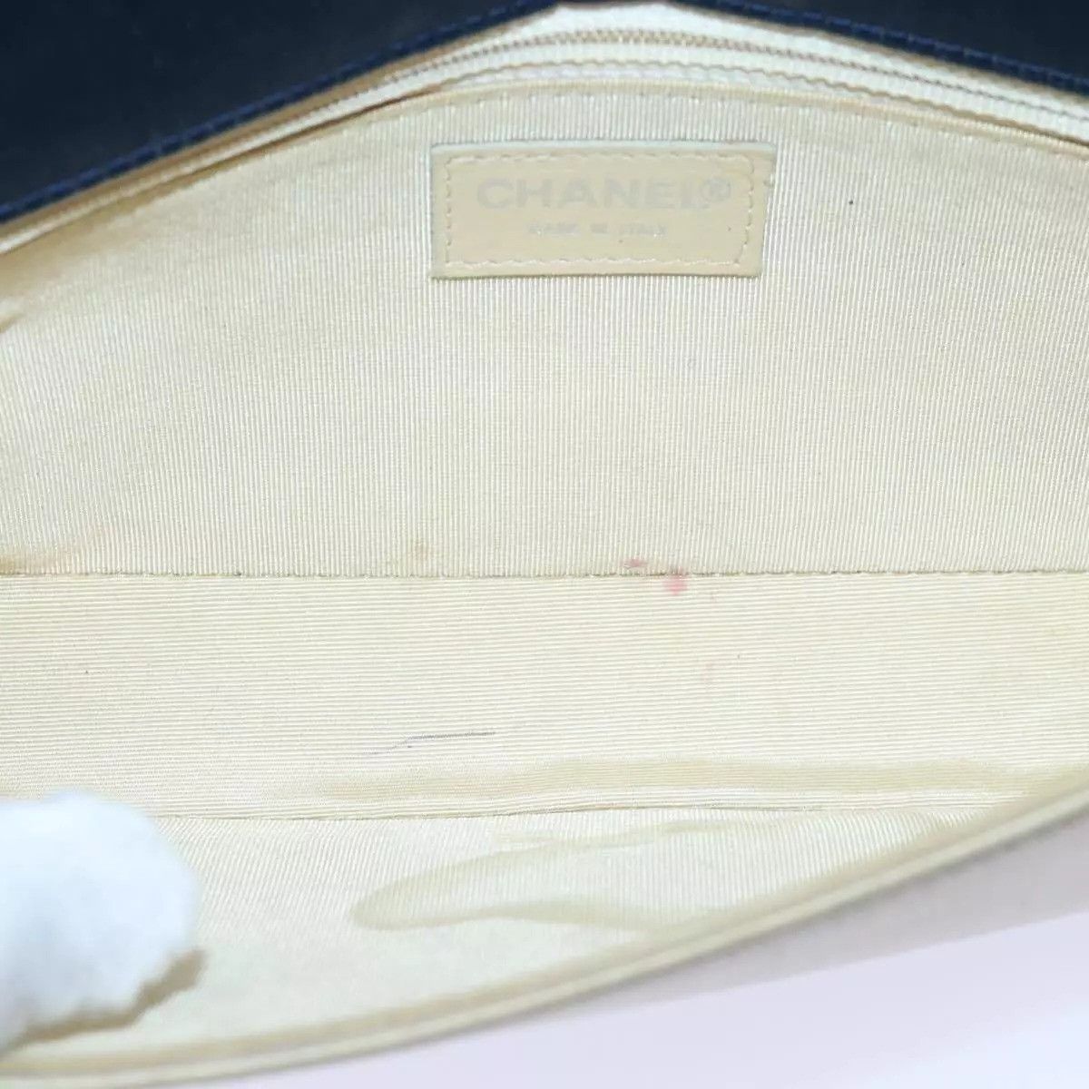 Chanel CHANEL Choco Bar Chain Hand Bag Satin Beige Size ONE SIZE - 13 Thumbnail