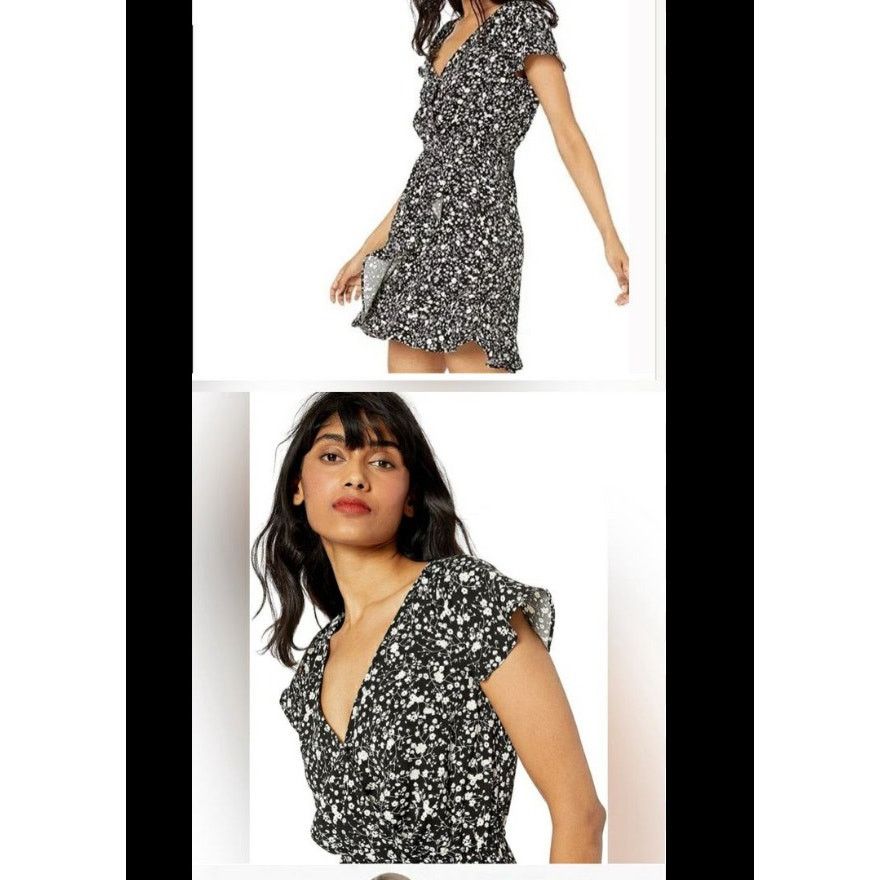 J.Crew J Crew Printed Ruffle Faux-Wrap Dress Size L- worn one time Size L / US 10 / IT 46 - 2 Thumbnail