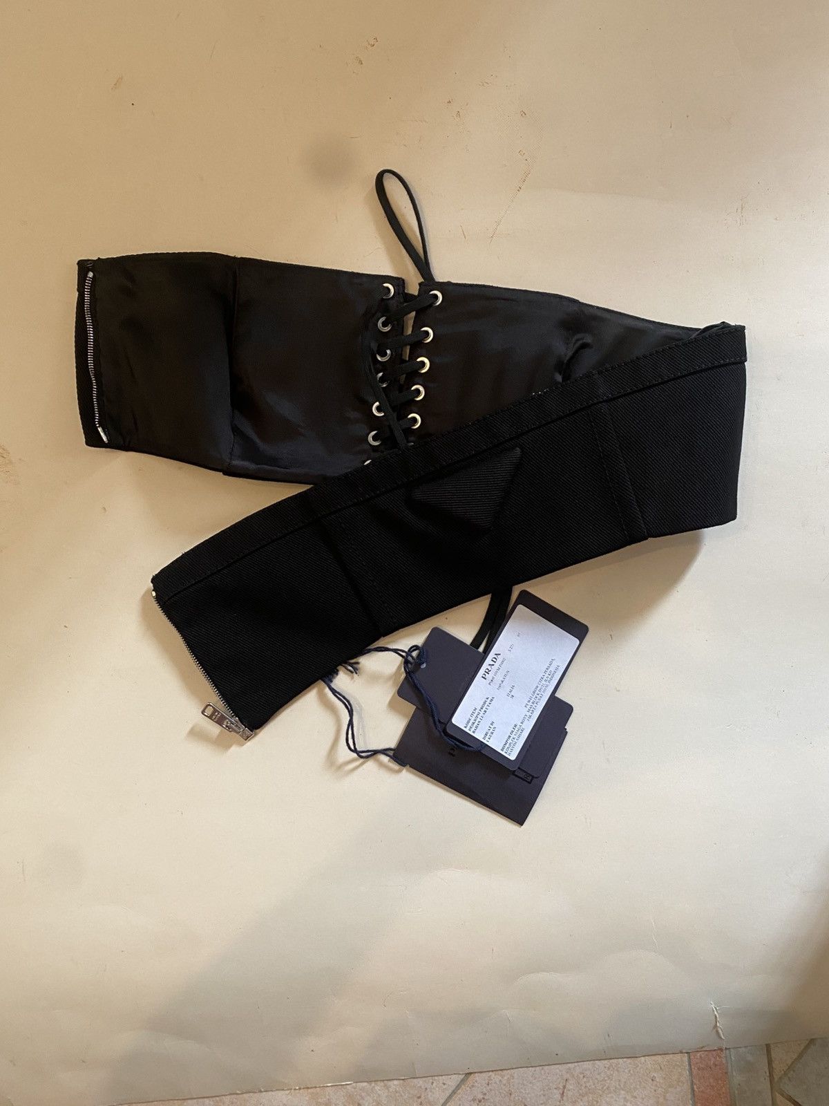 Prada 🔺🔻Prada lace-up corset bra top IT38 Size M / US 6-8 / IT 42-44 - 4 Thumbnail