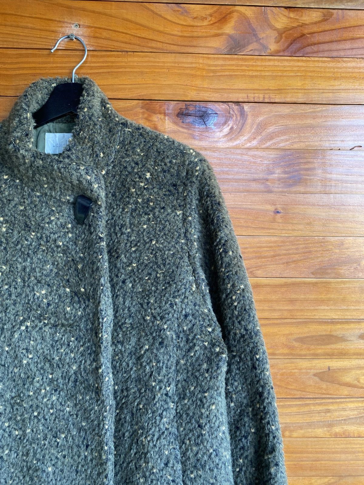 Japanese Brand Vintage Lapislazuli Wool Blend Long Coat Olive Green Size M / US 6-8 / IT 42-44 - 6 Thumbnail