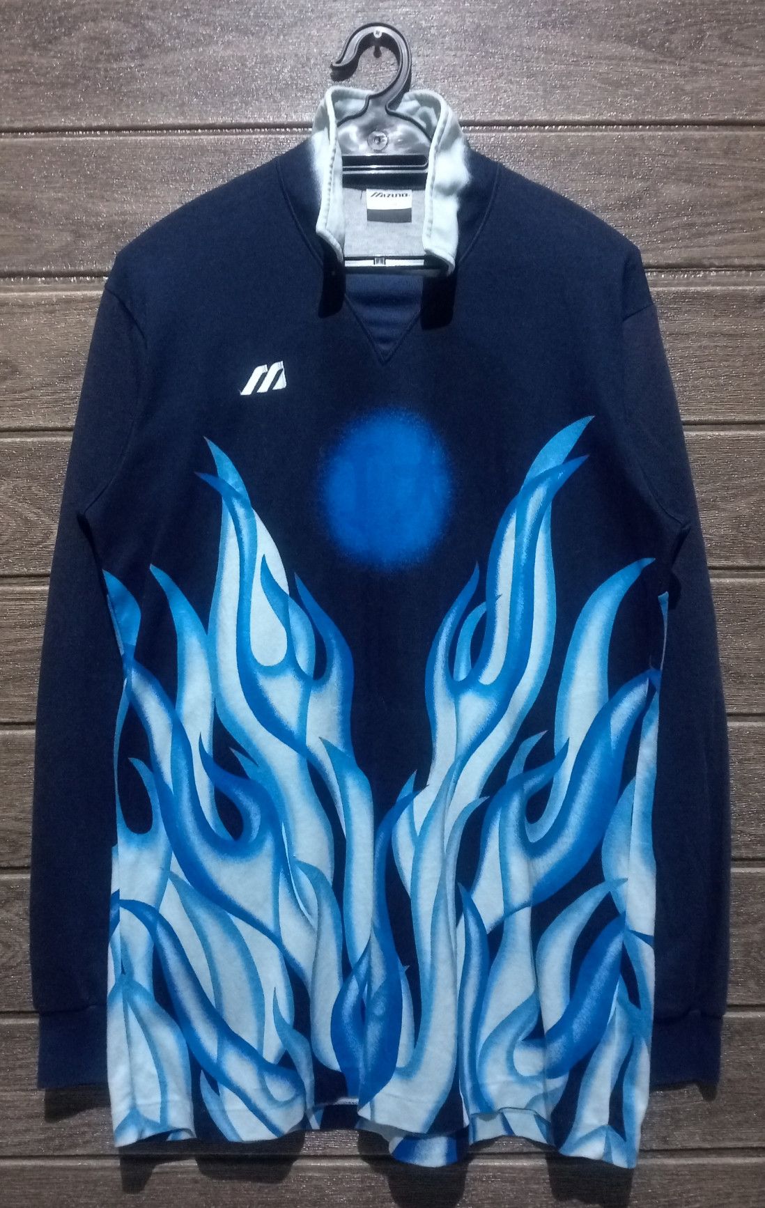 Mizuno 🔥Bundles of Two VTG '80s Single Stitch Mizuno Flame Jersey Size US L / EU 52-54 / 3 - 8 Thumbnail