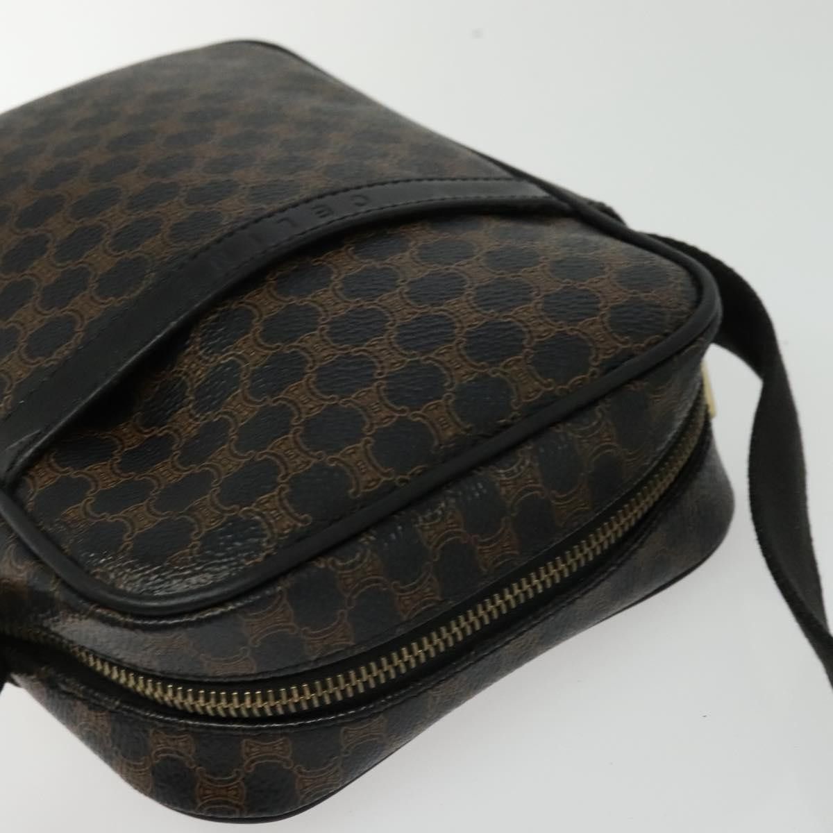 Celine CELINE Macadam Canvas Shoulder Bag Pvc Leather Black Gold Size ONE SIZE - 6 Thumbnail