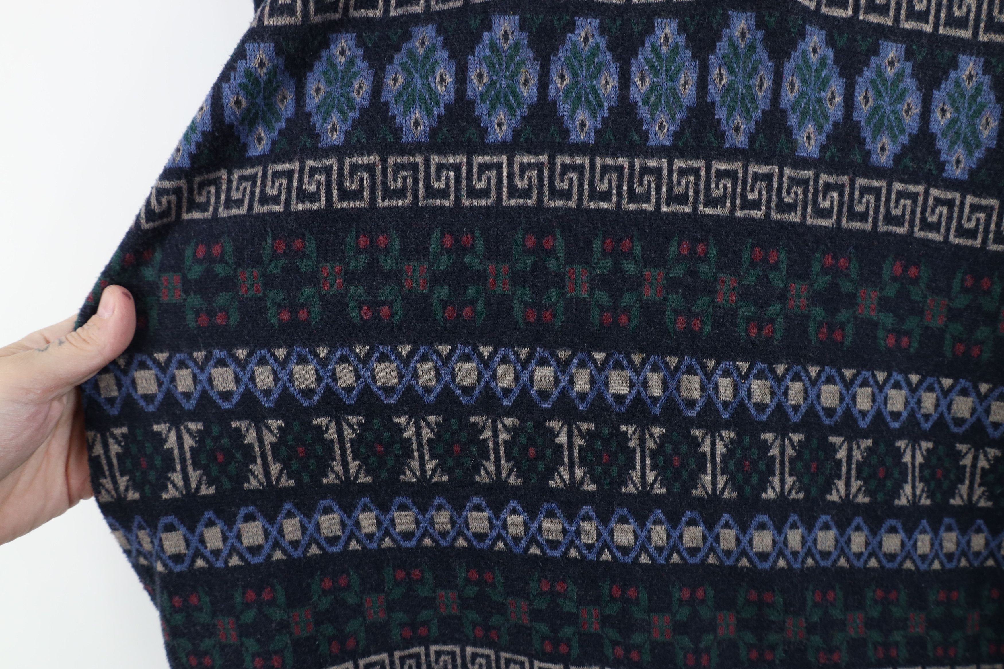 Vintage Vintage 90s Streetwear Fair Isle Long Sleeve Rugby Polo Size US XL / EU 56 / 4 - 8 Thumbnail