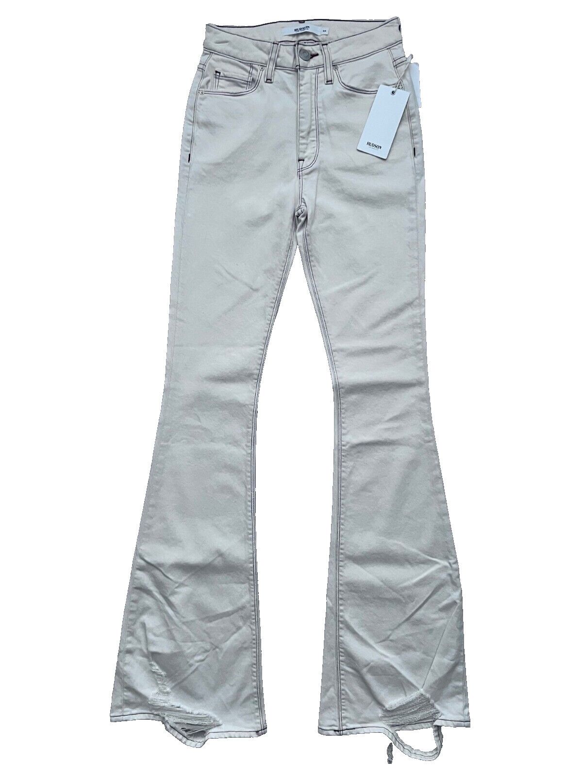 Hudson Hudson Jeans Holly High Rise Flare in Soft Ecru ( 24 ) Size 24" / US 00 / IT 34 - 2 Thumbnail