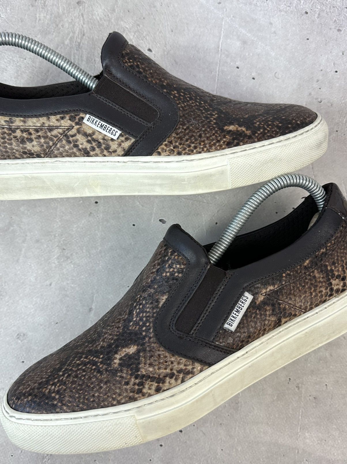 Dirk Bikkembergs Dirk Bikkembergs Snake Brown Leather Men’s Slip on Size US 7.5 / EU 40-41 - 5 Thumbnail