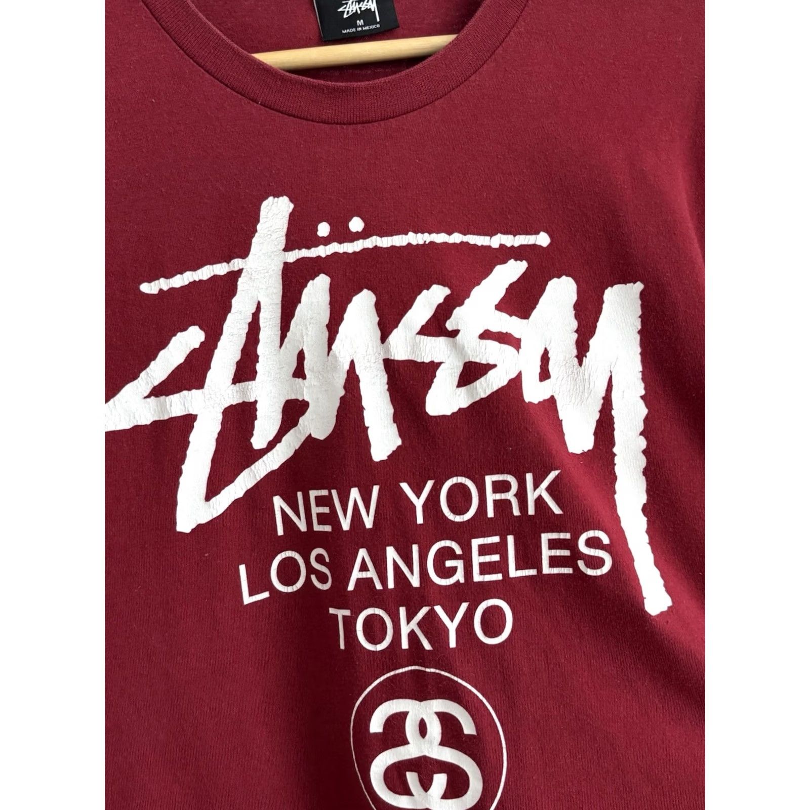 Logo 7 Stussy All Print Big Logo Long Sleeve Shirt Red Men M Vintage" Size US M / EU 48-50 / 2 - 3 Thumbnail