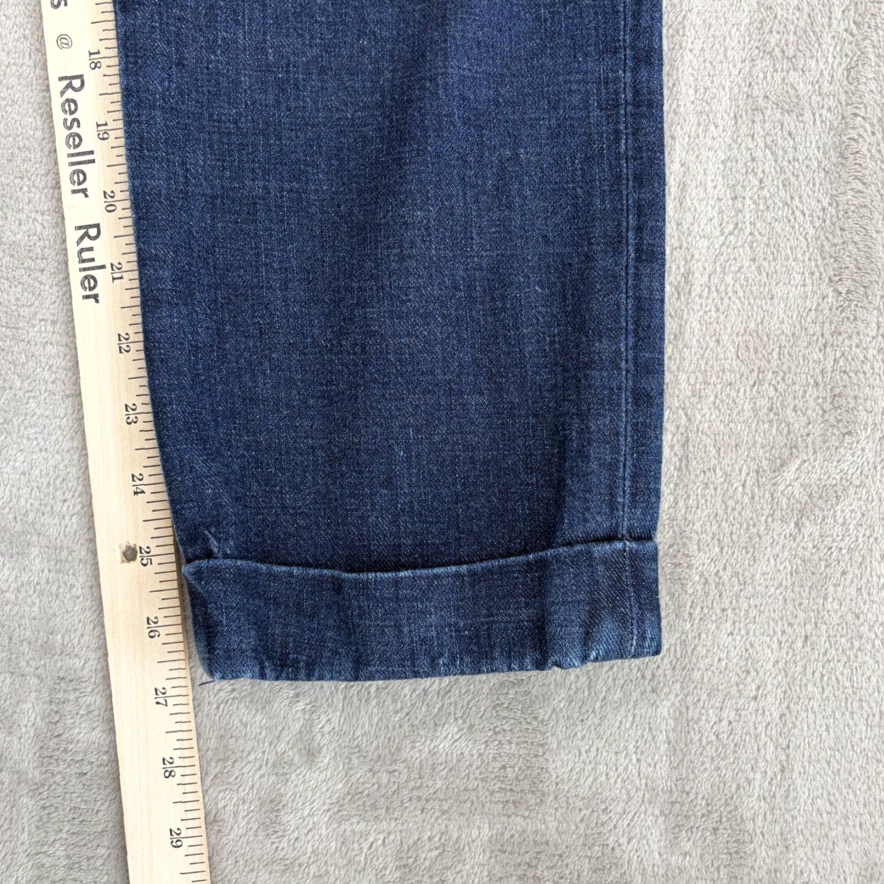 Polo Ralph Lauren Polo Ralph Lauren Jeans Blue Denim Women 8 Chino Trouser Cuffed Hem 27in Inseam Regular Rise 90s Pattern Pants Size 30" / US 8 / IT 44 - 5 Thumbnail