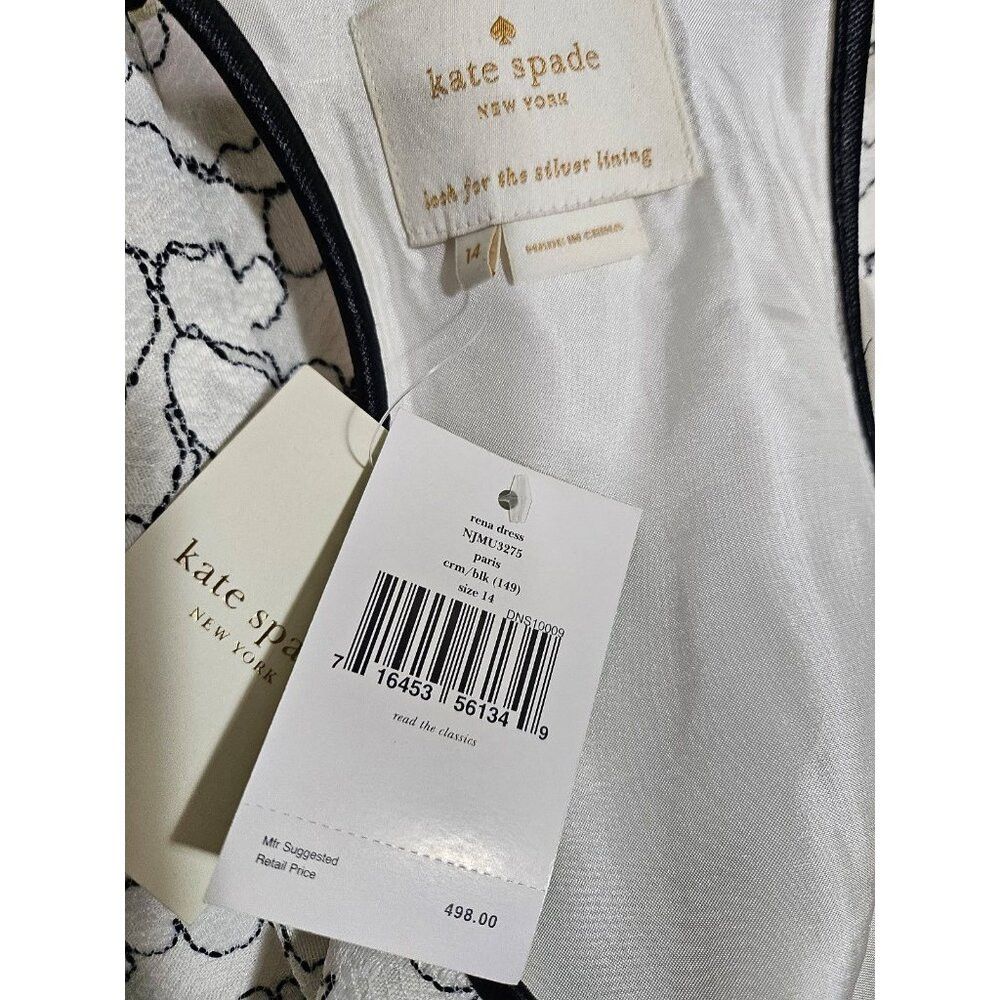 Kate Spade NWT Kate Spade Rena Bow Back Dress 14 Lace Floral Size XL / US 12-14 / IT 48-50 - 4 Thumbnail