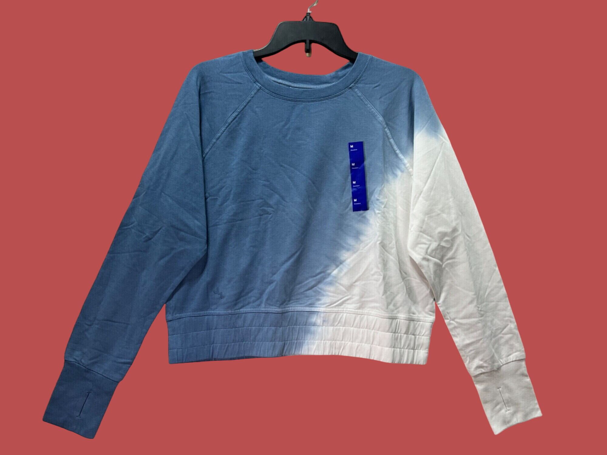 Other Joy Lab - Women's Long Sleeve Sweatshirt - Blue / White - Me Size M / US 6-8 / IT 42-44 - 4 Thumbnail