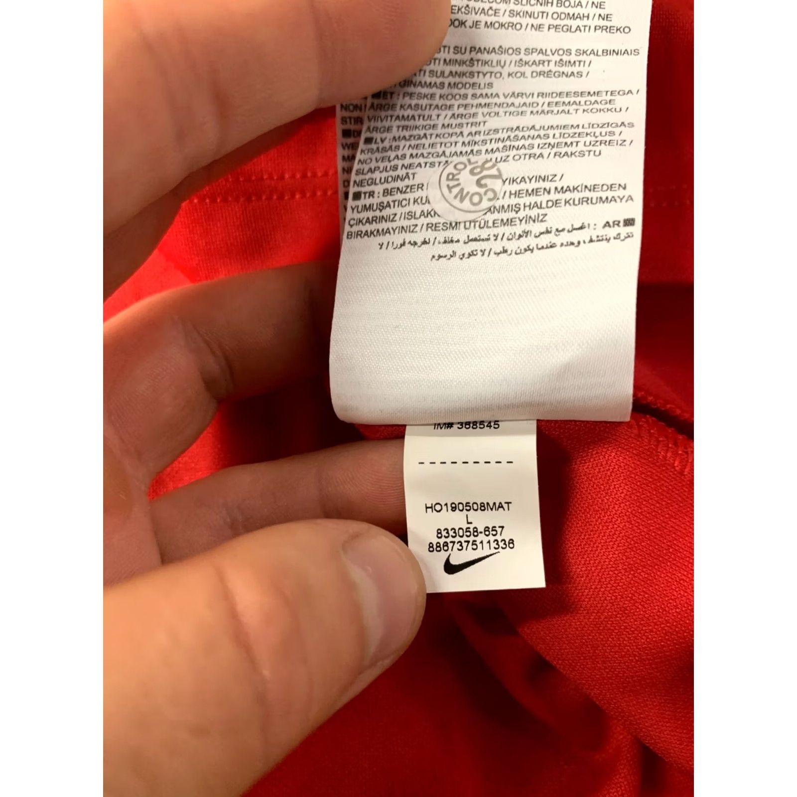 Nike Nike Dri-FIT Park Soccer Shirt Womens L Red Size L / US 10 / IT 46 - 6 Thumbnail