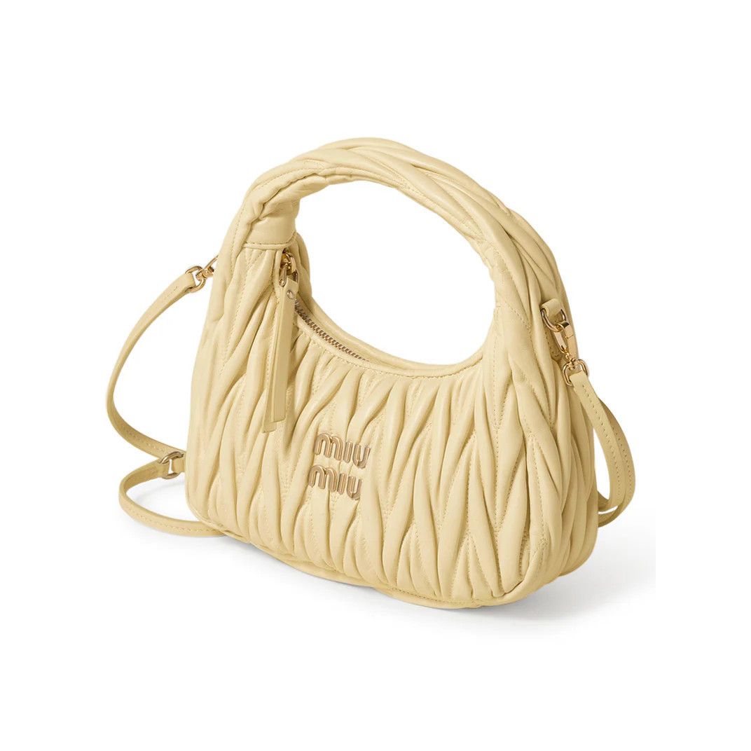 Miu Miu MIU MIU Wander Small $2900 Soy Green Nappa Leather Hobo Bag Size ONE SIZE - 3 Thumbnail
