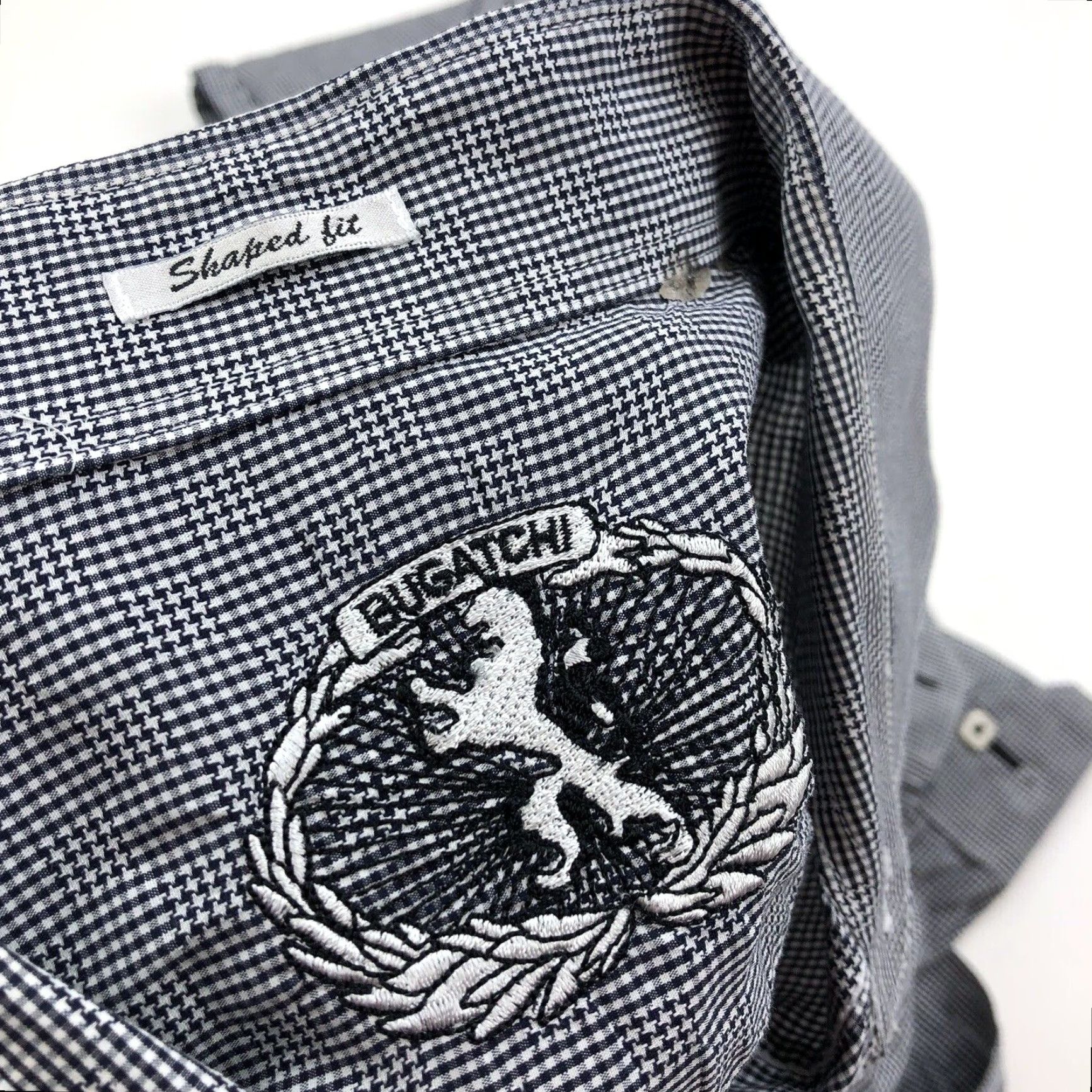 BUGATCHI Bugatchi Uomo Shaped Fit 17/36 Mens Button Front Long Sleeve Dress Shirt Size 46R - 7 Thumbnail