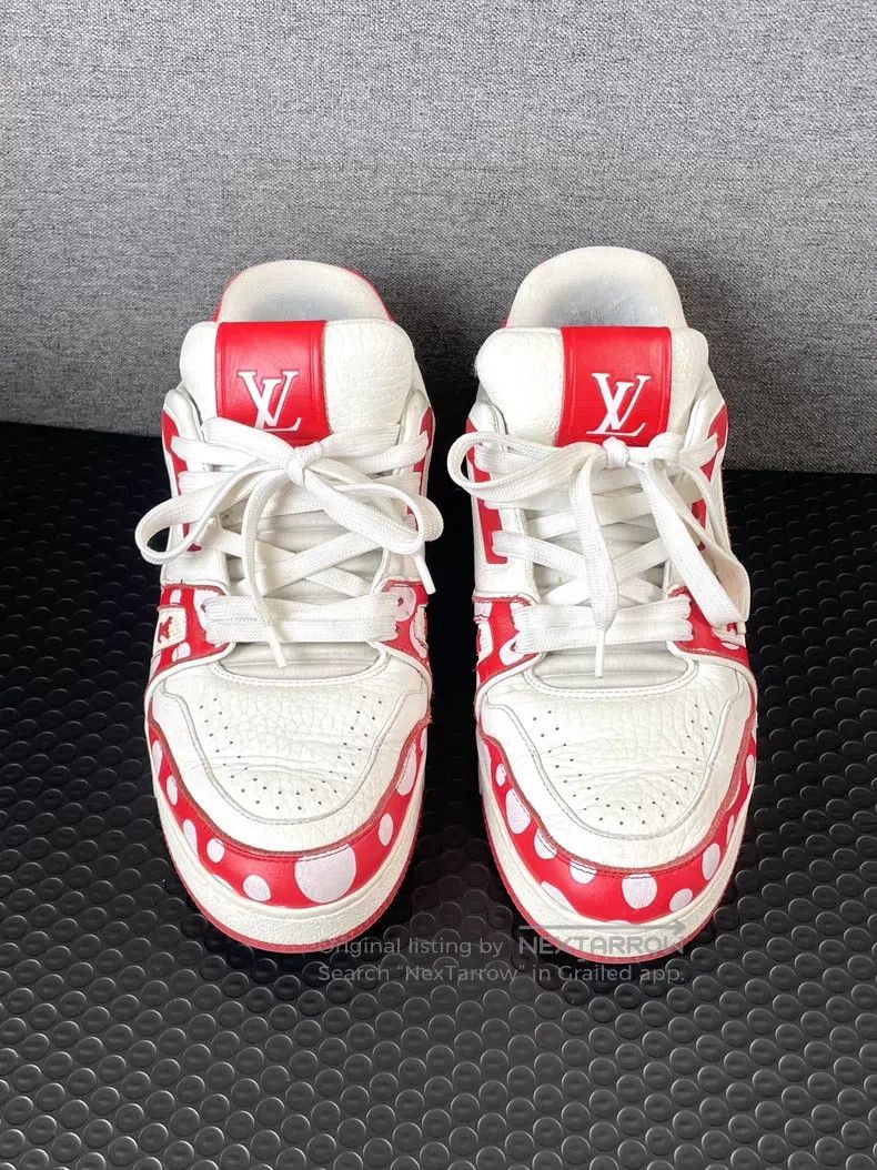 Louis Vuitton Louis Vuitton Trainer red and white polka-dot board shoes Size US 5.5 / EU 38 - 1 Thumbnail
