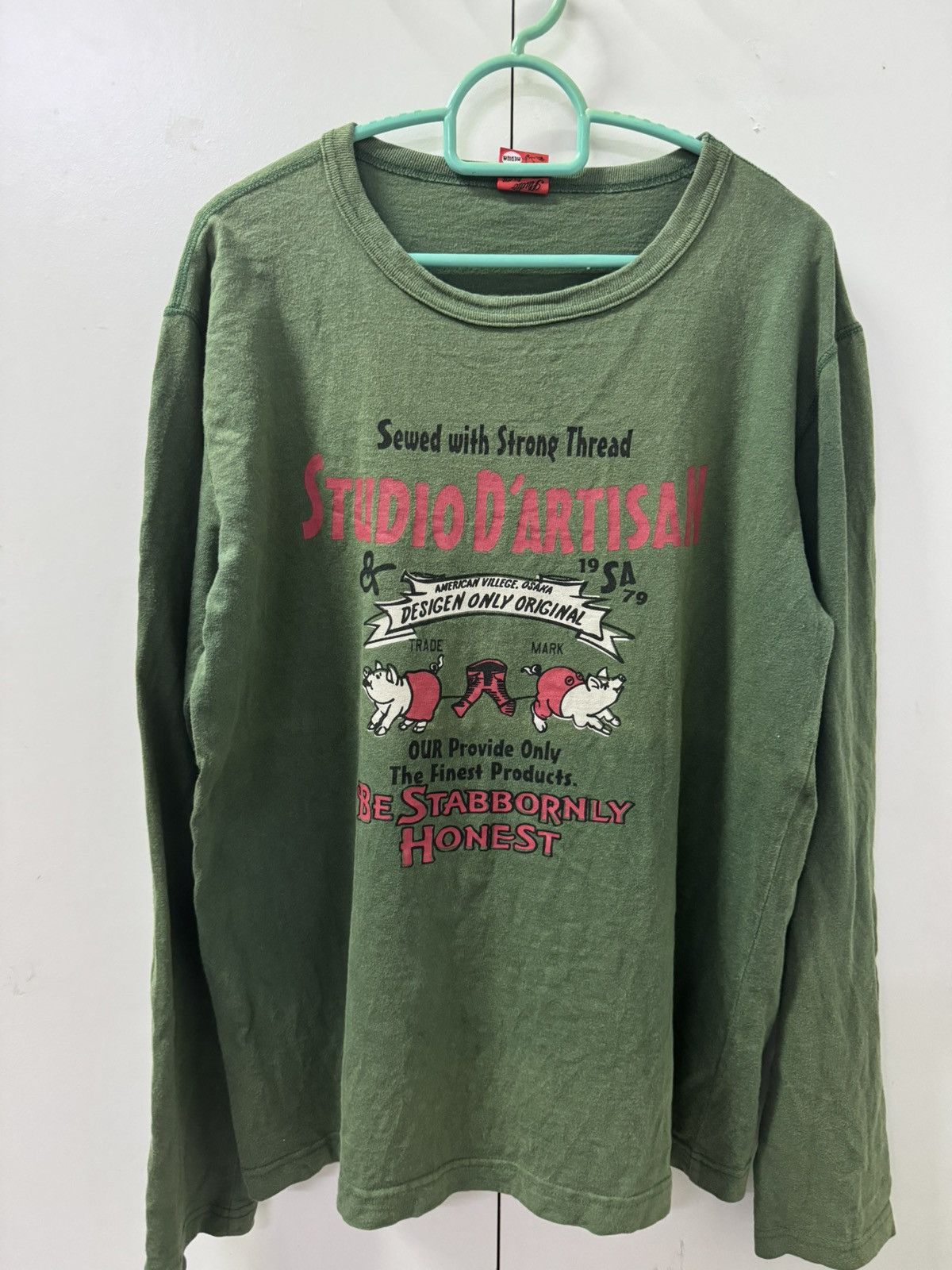 Studio D'Artisan × Vintage Vintage STUDIO D’ARTISAN JAPAN Two Pig Head L/S Shirt Size US M / EU 48-50 / 2 - 1 Thumbnail