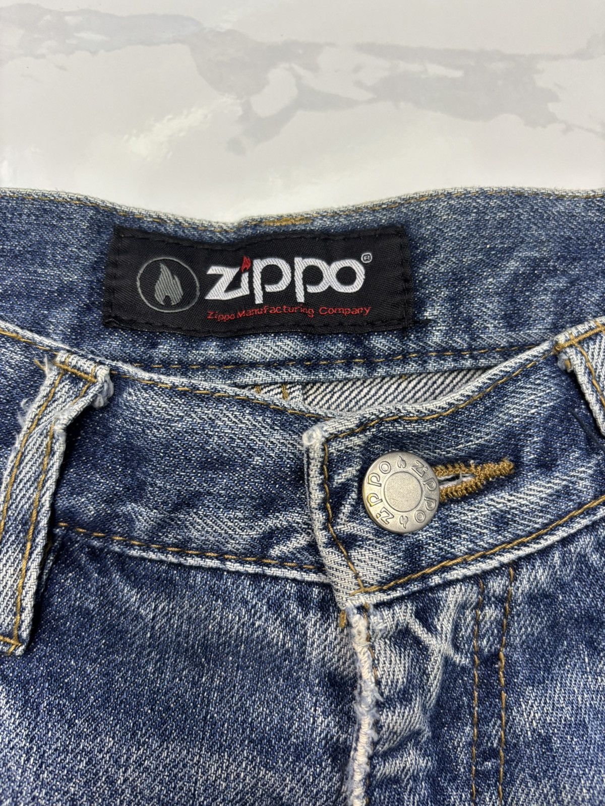 Number (N)ine ZIPPO DISTRESSED DENIM JEANS Size US 31 - 9 Thumbnail