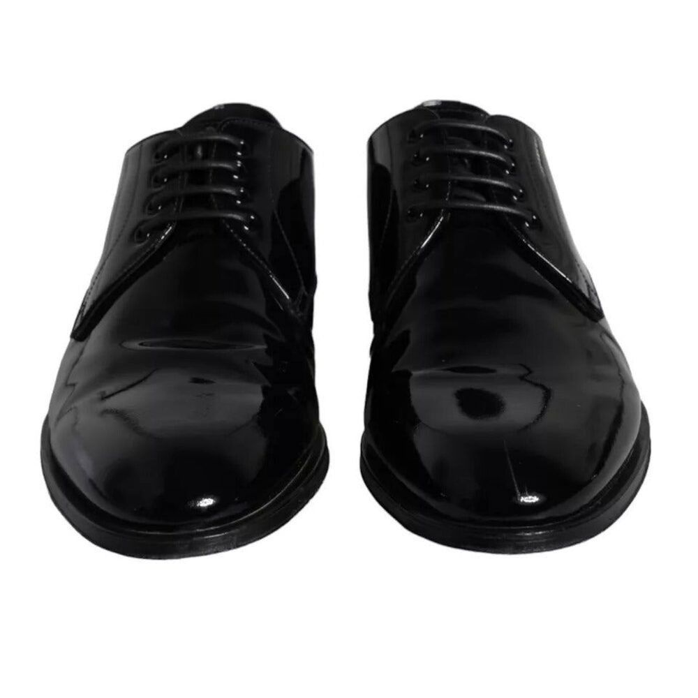 Dolce & Gabbana Dolce & Gabbana Black Calfskin Leather Derby Men Dress Shoes Size US 9 / EU 42 - 6 Thumbnail