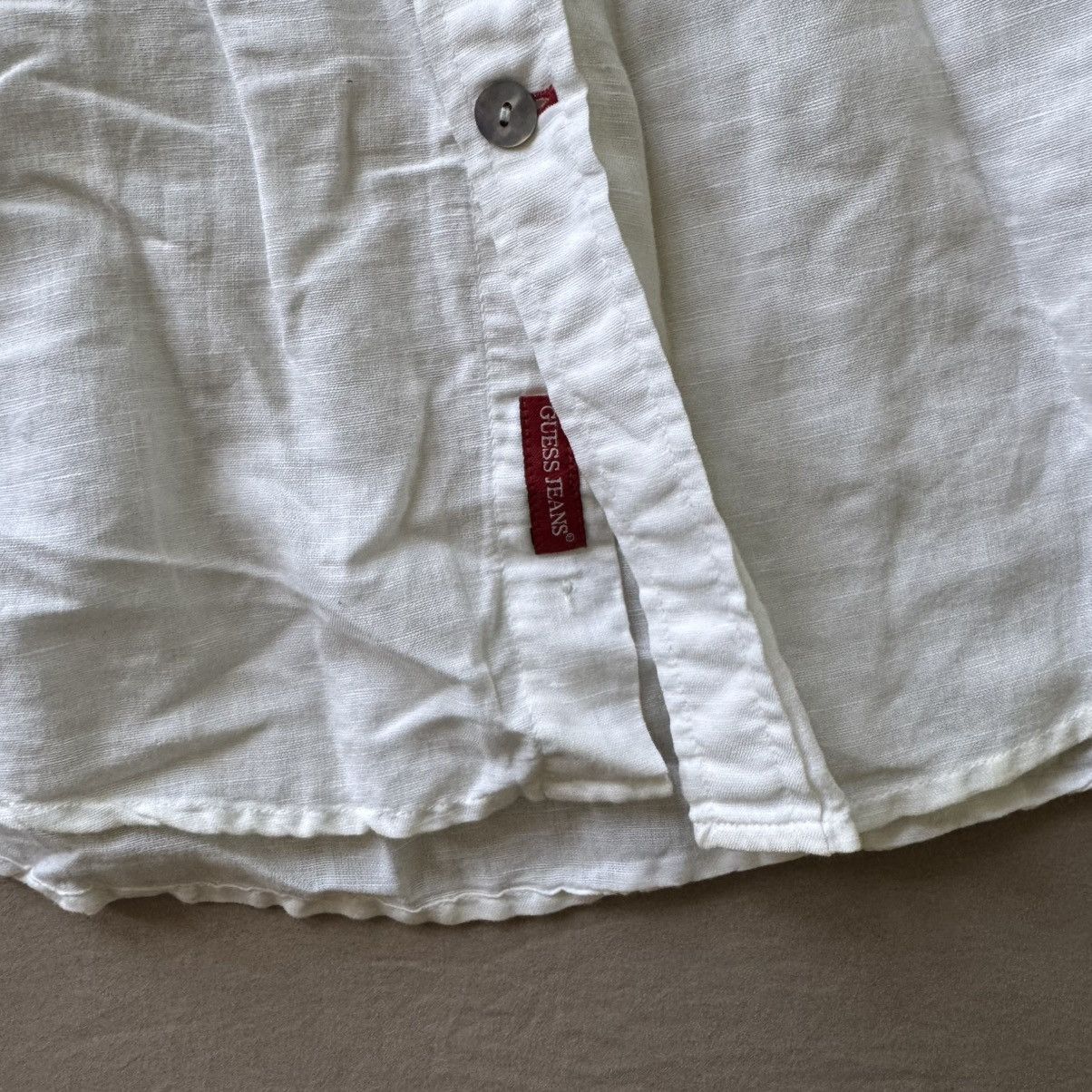 Guess Vintage Guess Jeans Linen Blend Embroidered Western Shirt Size US L / EU 52-54 / 3 - 6 Thumbnail