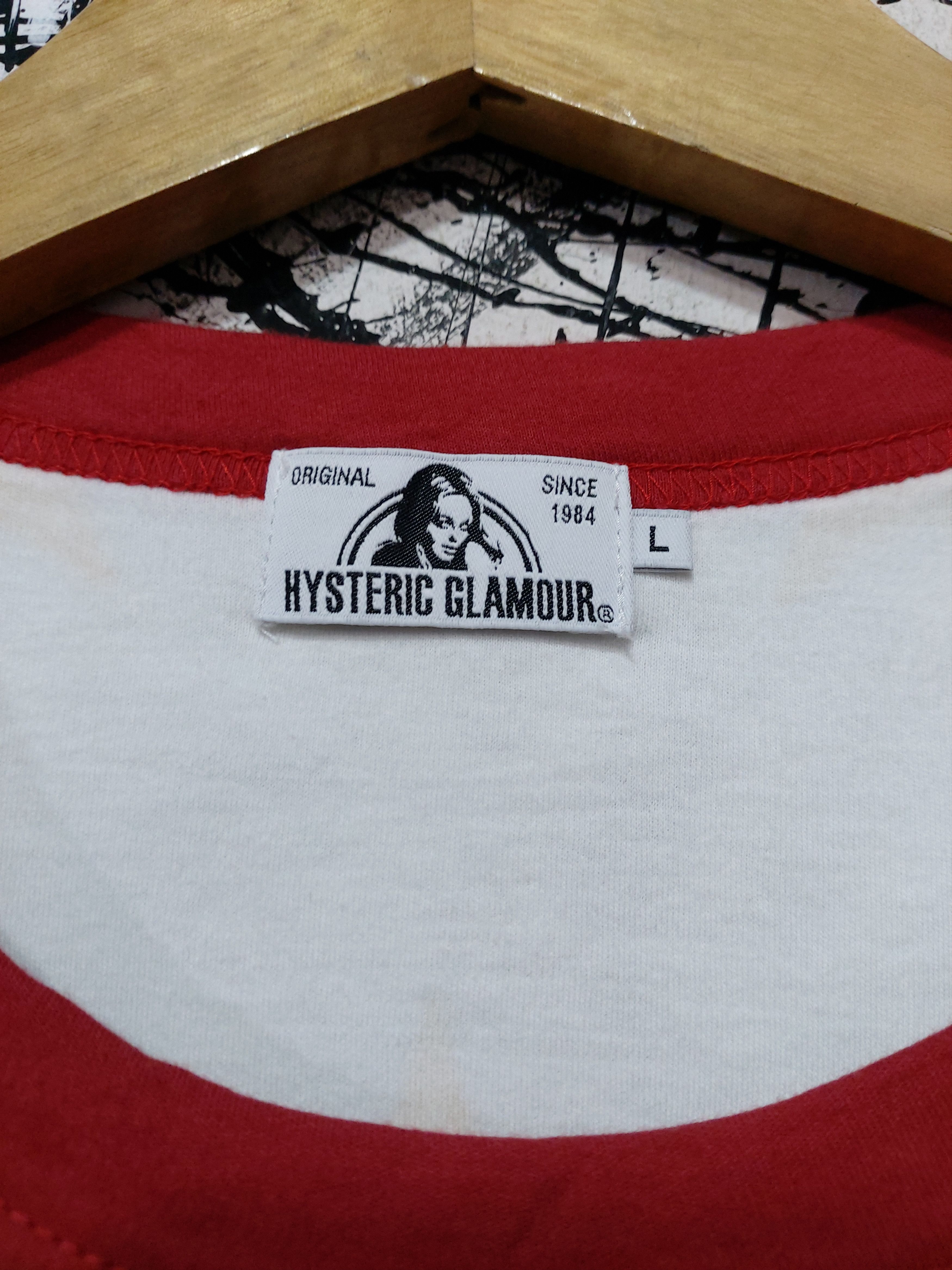 Hysteric Glamour HYSTERIC GLAMOUR STARS NUDE GIRL RINGER TEE Size US L / EU 52-54 / 3 - 6 Thumbnail