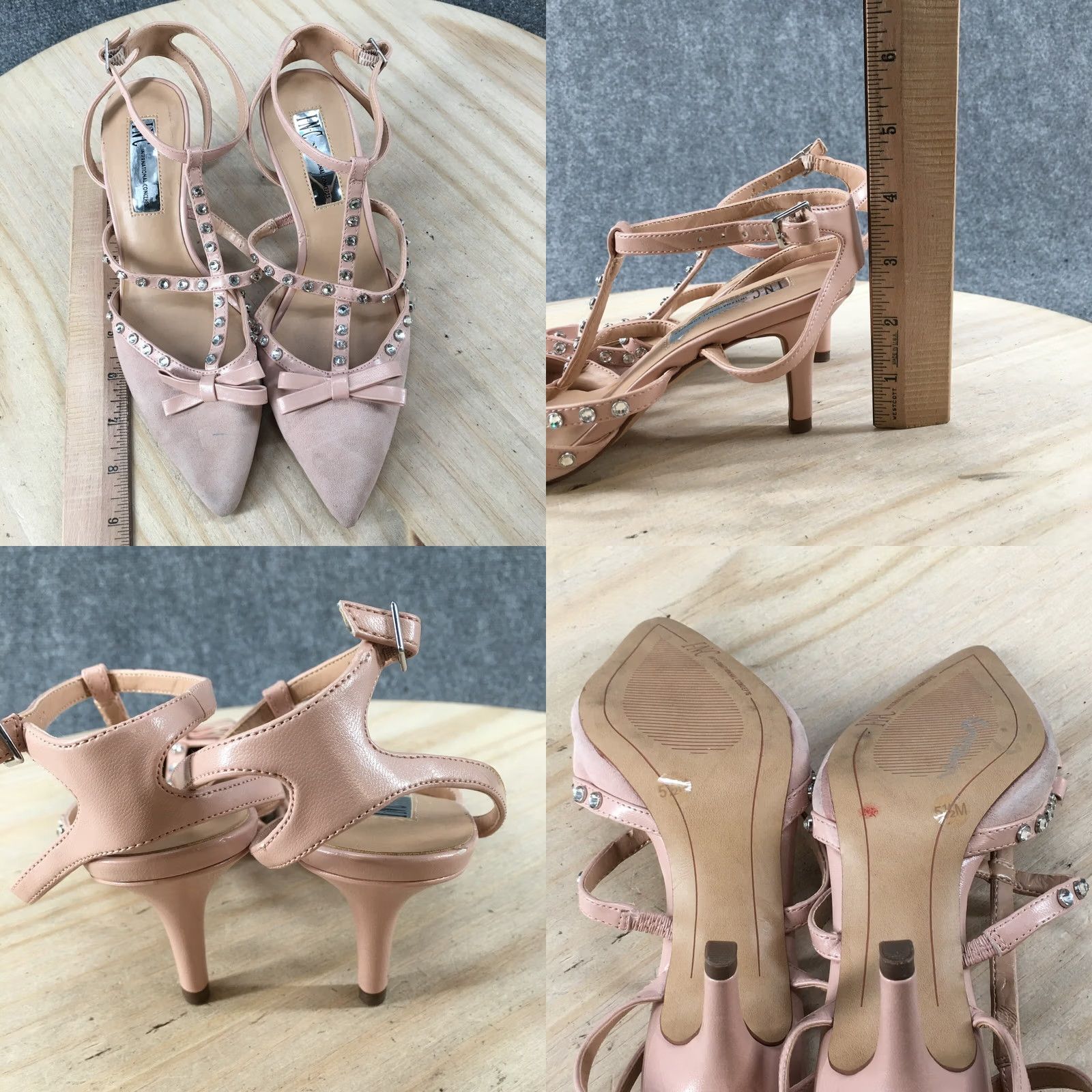Vintage INC International Concepts Heels Womens 5.5 M Daniaa Pointed Gladiator Pink Size US 6 / IT 36 - 8 Thumbnail