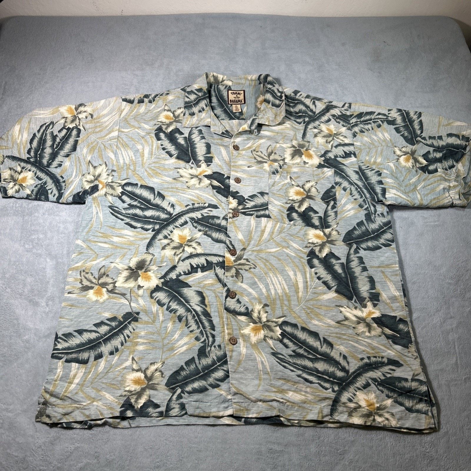 Tommy Bahama Tommy Bahama 70s Hawaiian Loop Collar Silk Linen Shirt XL Size US XL / EU 56 / 4 - 1 Thumbnail