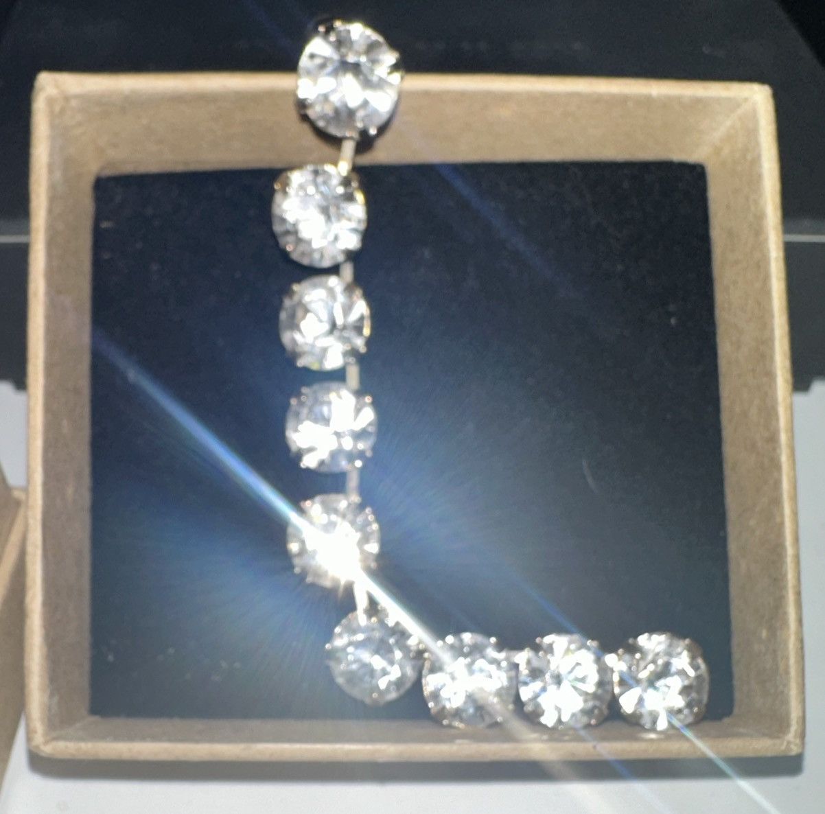 AMI Alex Mattiussi x Strass/Swarovski Crystal Drop Earring Size ONE SIZE - 4 Thumbnail