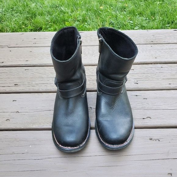 Harley Davidson × Vintage Harley Davidson Wolverine Morgan Black Leather Moto Boots Size US 9.5 / IT 39.5 - 6 Thumbnail