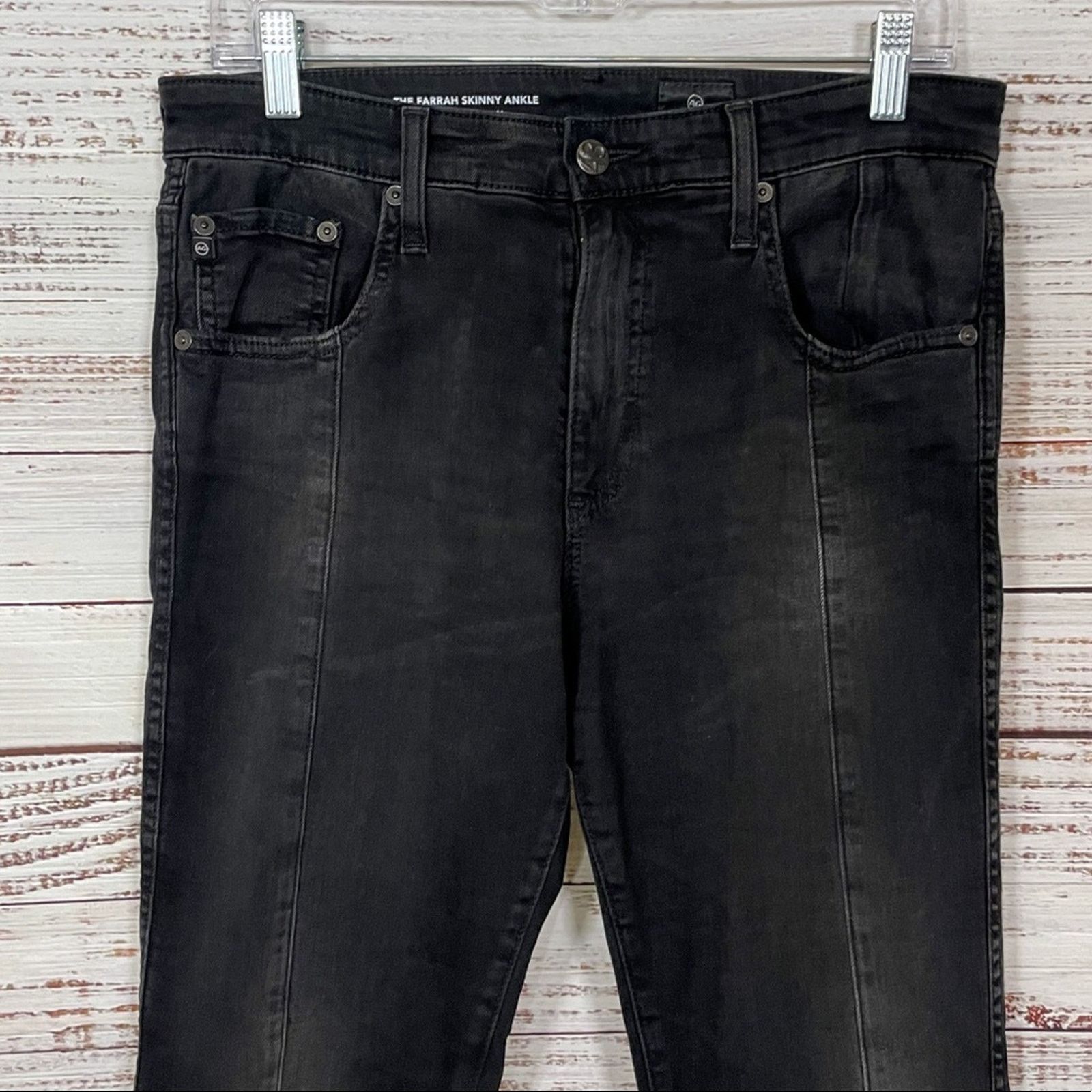 AG Adriano Goldschmied AG Jeans Black Skinny Ankle Jeans, EUC, Size 29, MSRP $228 Size 29" - 2 Thumbnail