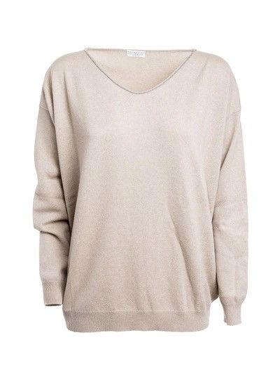 Brunello Cucinelli Brunello Cucinelli Cashmere Sweater V-neck Jumper Pullover Size L / US 10 / IT 46 - 8 Thumbnail