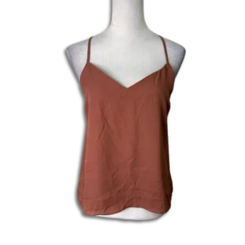 Other Lush Sleeveless Lace Top Trimmed Back Cami Burnt Orange S Size S / US 4 / IT 40 - 2 Thumbnail