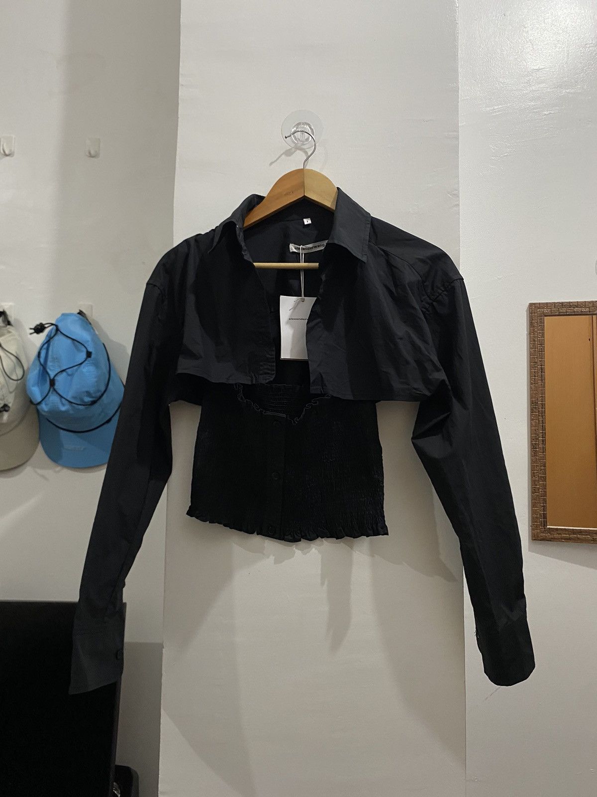 Alexander Wang ALEXANDER WANG LAYERED SMOCKED CAMI IN COMPACT COTTON CROP Size S / US 4 / IT 40 - 2 Thumbnail