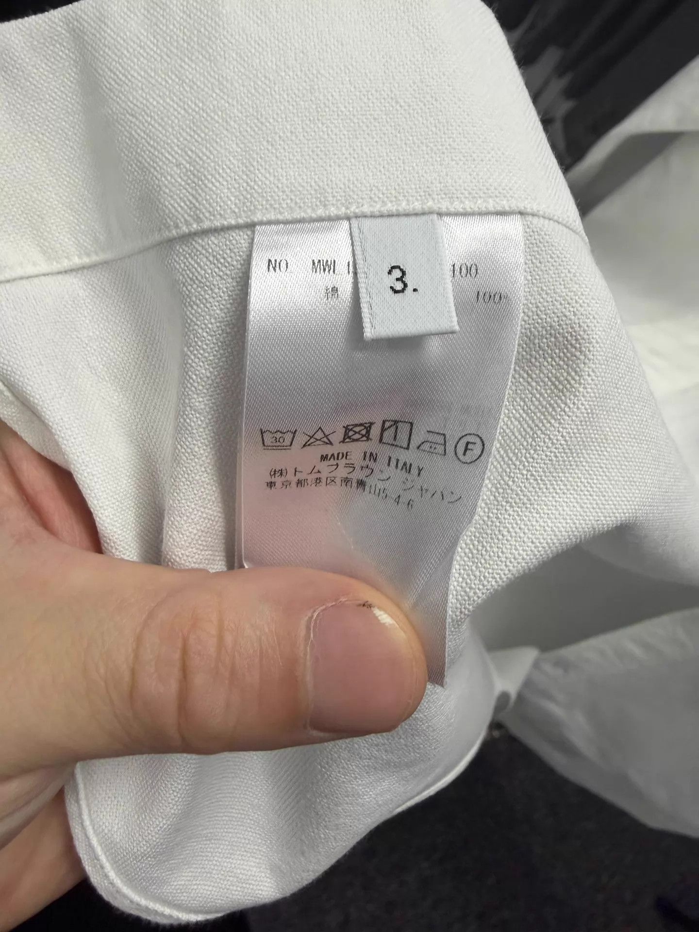 Thom Browne Thom Browne Men's Double Sleeve Tab Oxford Shirt White Size3 Size US L / EU 52-54 / 3 - 5 Thumbnail