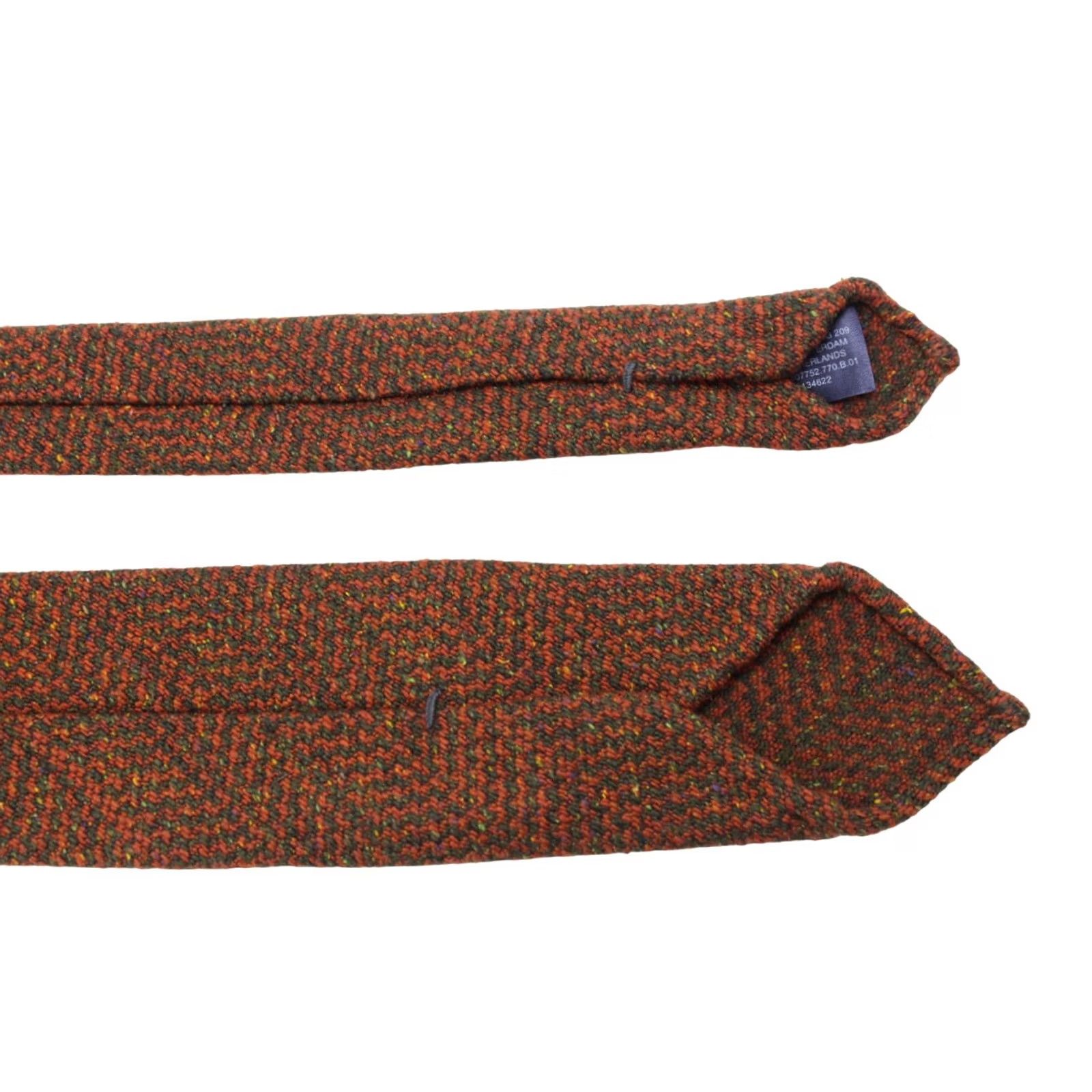 Suitsupply SUITSUPPLY Tie Men's Wool Silk Angora Blend Patterned Tied 152 X 7 CM Orange Size ONE SIZE - 4 Thumbnail