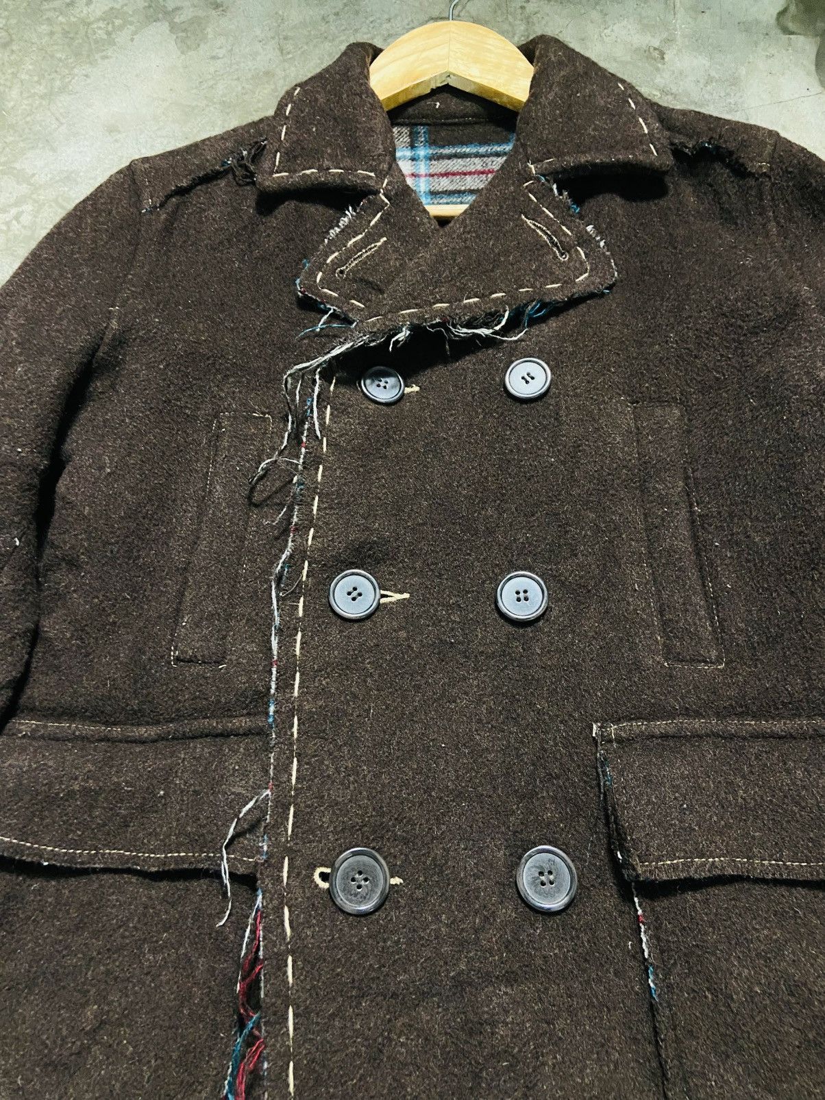 Japanese Brand Kapital Inspire - Nine Ten Plus Double Breasted Wool Jacket Size S / US 4 / IT 40 - 8 Thumbnail