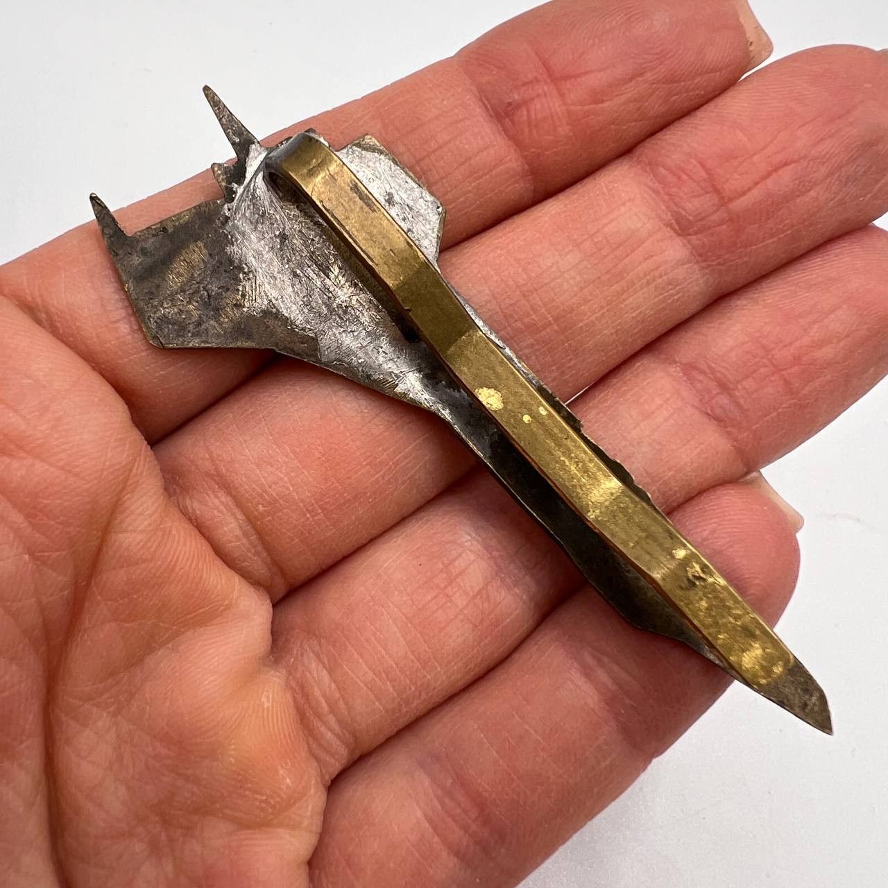 Vintage Vintage Bronze Tie Clip Military Style Aircraft MIG 25 Size ONE SIZE - 3 Thumbnail