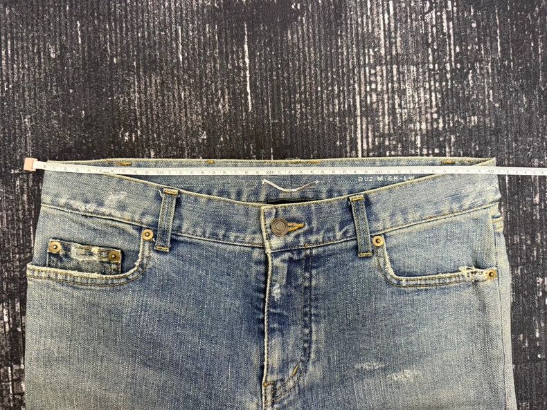 Saint Laurent Paris Blue damage washed jeans
