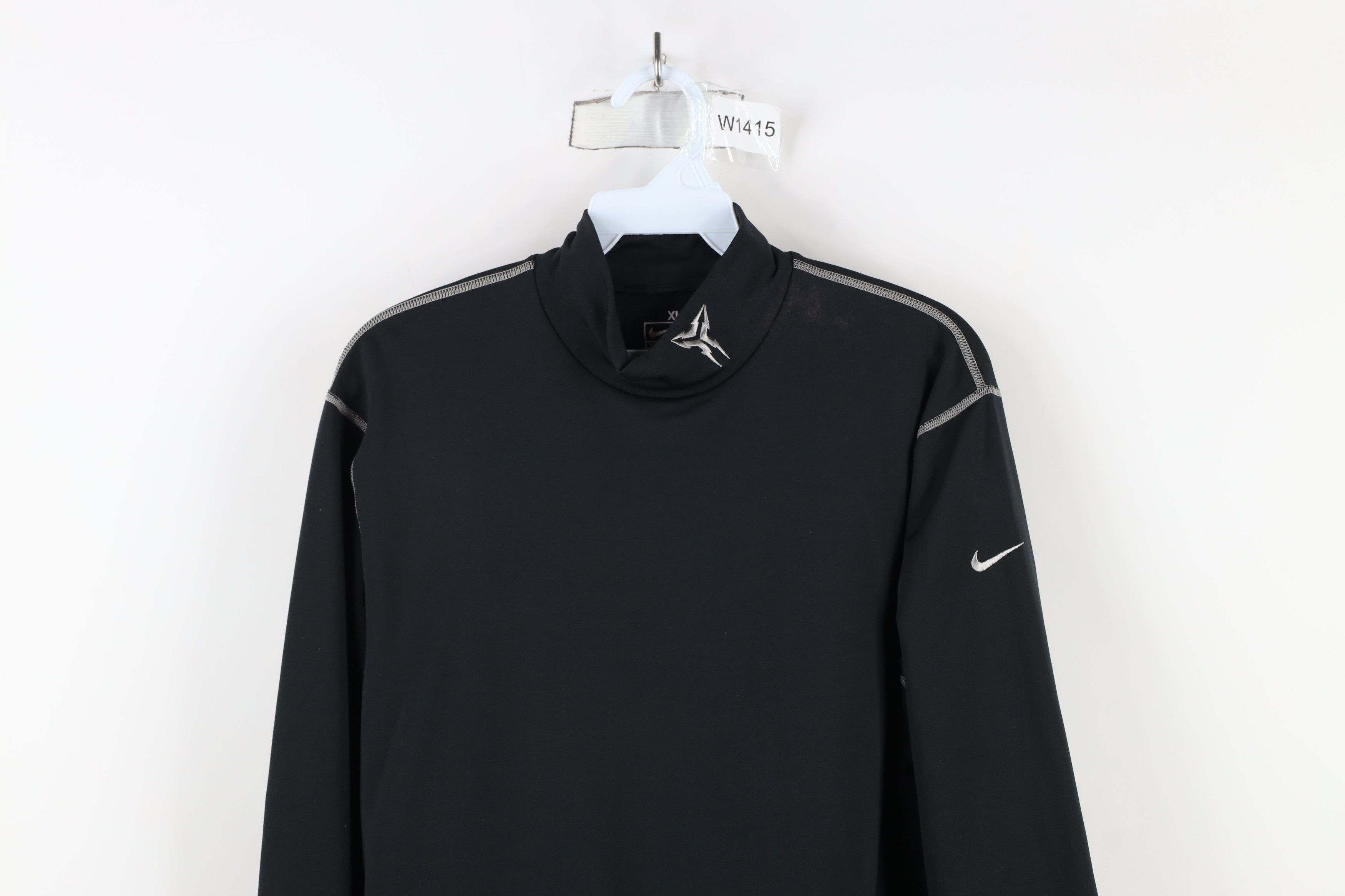 Nike × Vintage Vintage Nike Pro Compression Training Mock Neck T-Shirt Size US XL / EU 56 / 4 - 2 Thumbnail