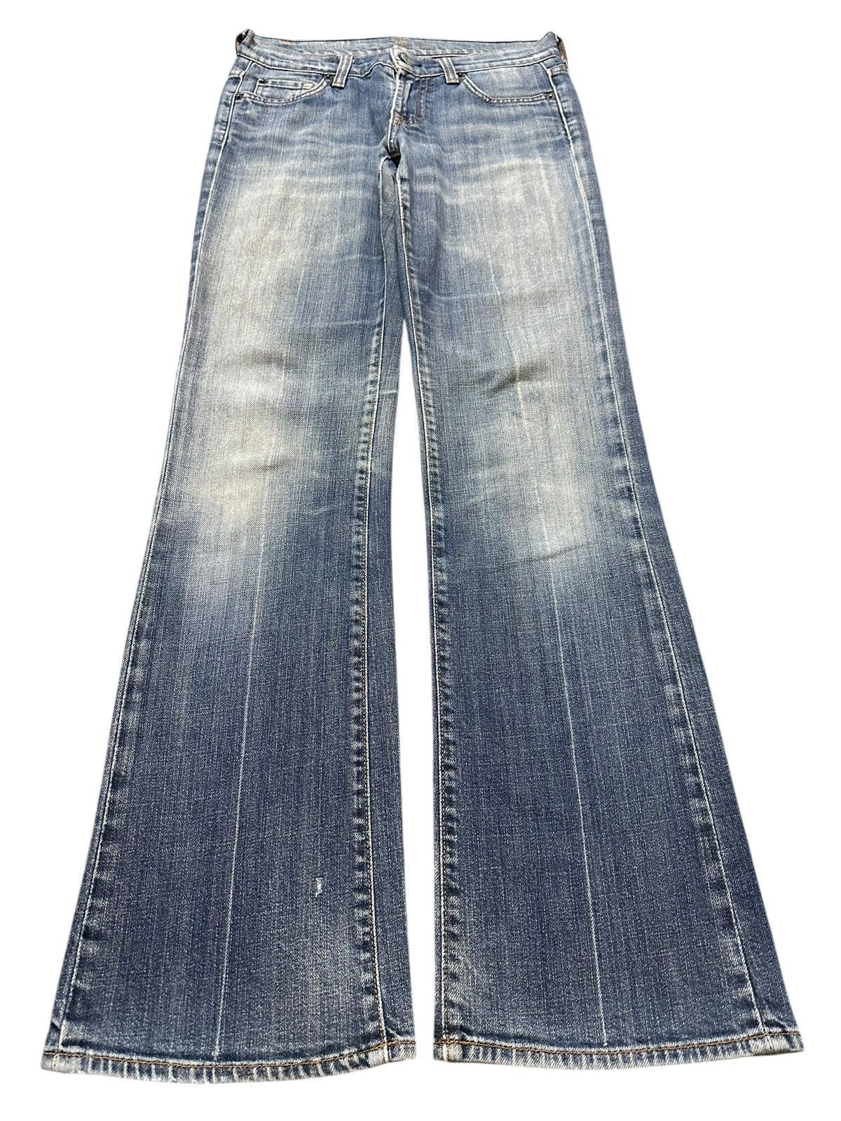 Other Vintage Japanese Brand Blue Faded Wash Style Flare Jeans Size US 28 / EU 44 - 1 Thumbnail