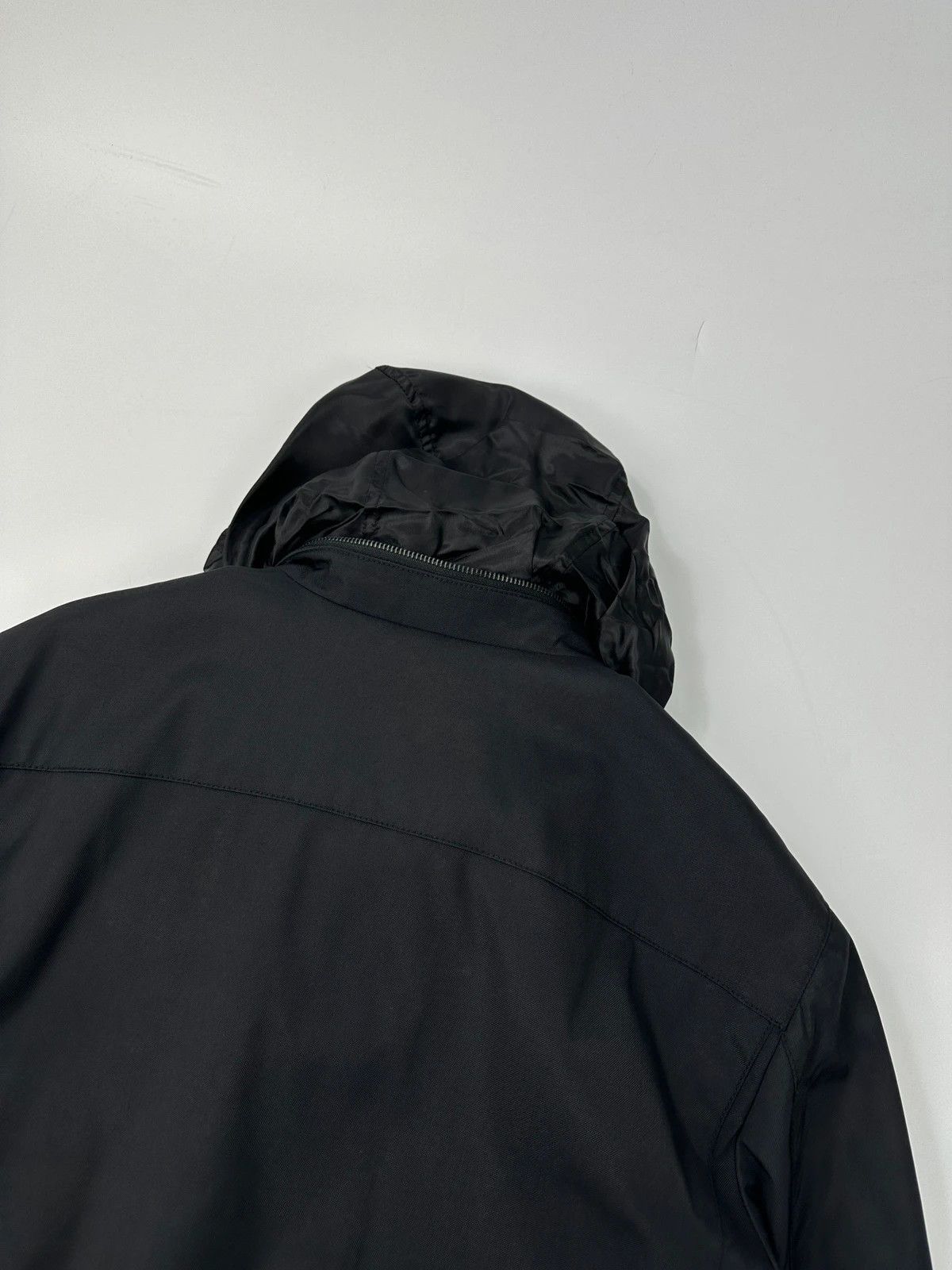 Versace Versace Black Cotton & Leather Padded Bomber Jacket Hoded Size US M / EU 48-50 / 2 - 10 Thumbnail