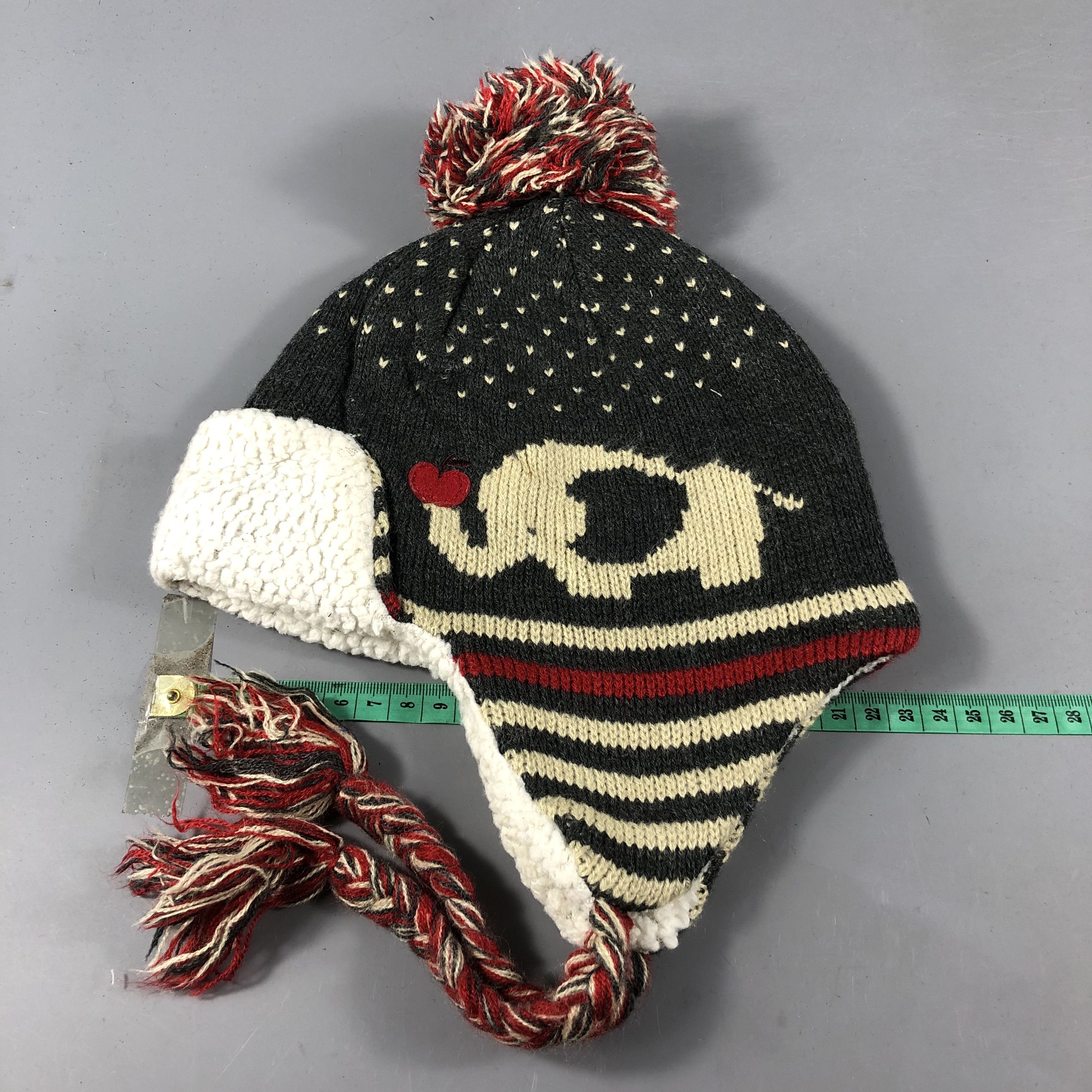 Vintage Ushanka Earflap Bobble Beanie Snowcap Snow Hat B1046 Size ONE SIZE - 3 Thumbnail