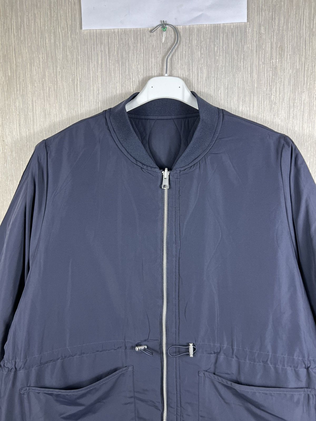 Cos COS reversible navy nylon long coat jacket double sided Size L / US 10 / IT 46 - 20 Thumbnail