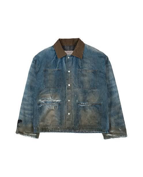 Vintage style Distressed “Haystack” Denim jacket lined