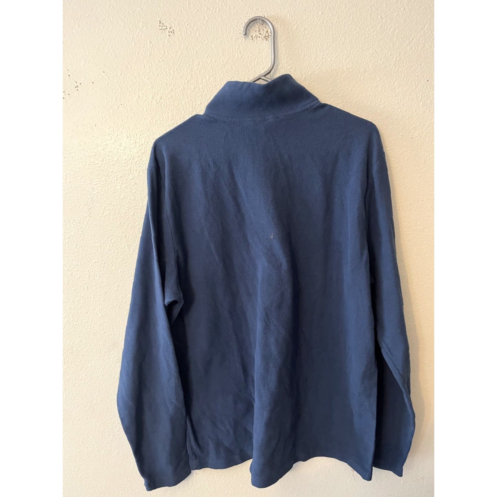 Aeropostale Aeropostale A87 Blue 1/4 Zip Fleece Pullover Sweatshirt Men's L Mock Neck Size US L / EU 52-54 / 3 - 3 Thumbnail