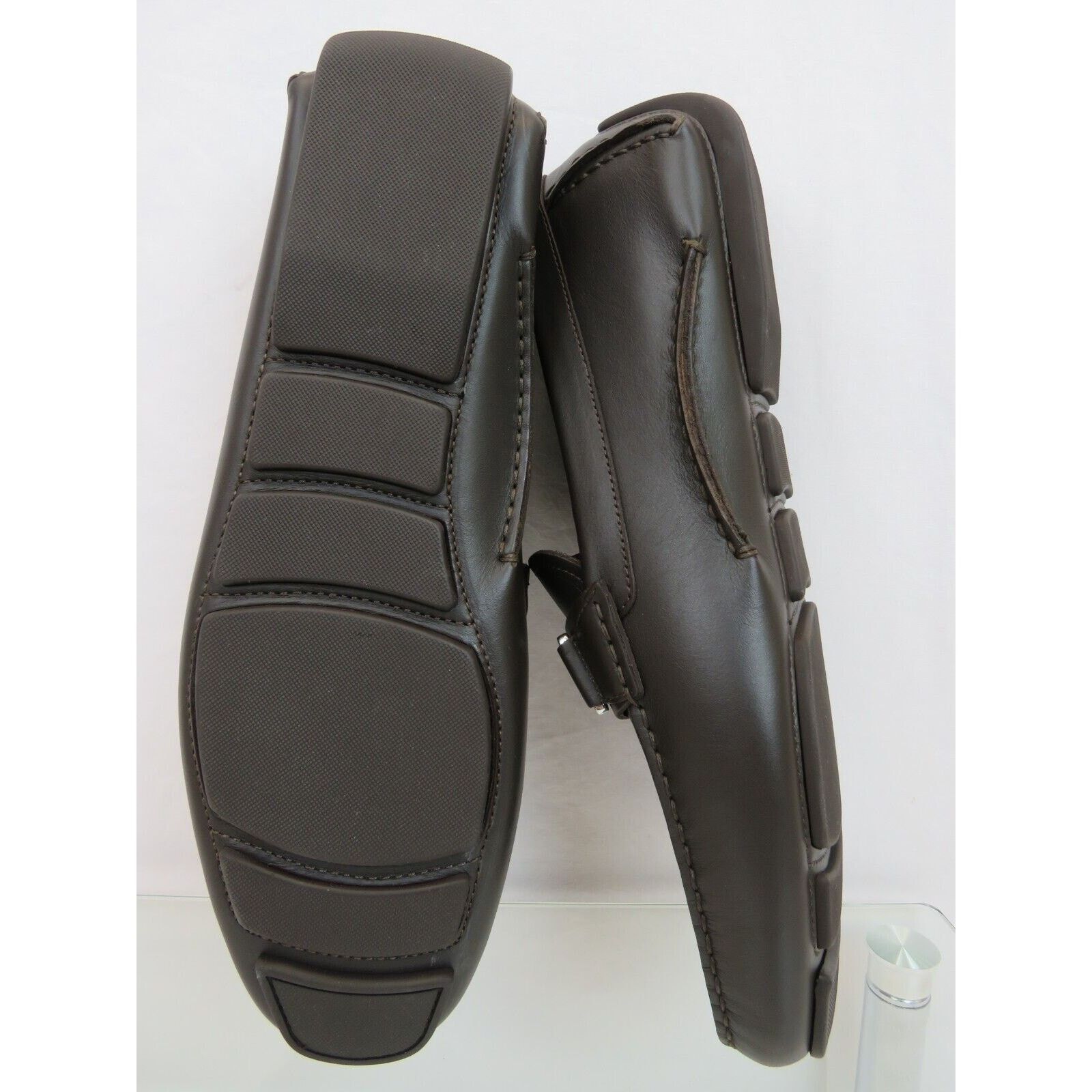 Bally BALLY DRULIO BROWN LEATHER METAL LOGO DRIVING LOAFERS 11 D Size US 11 / EU 44 - 9 Thumbnail
